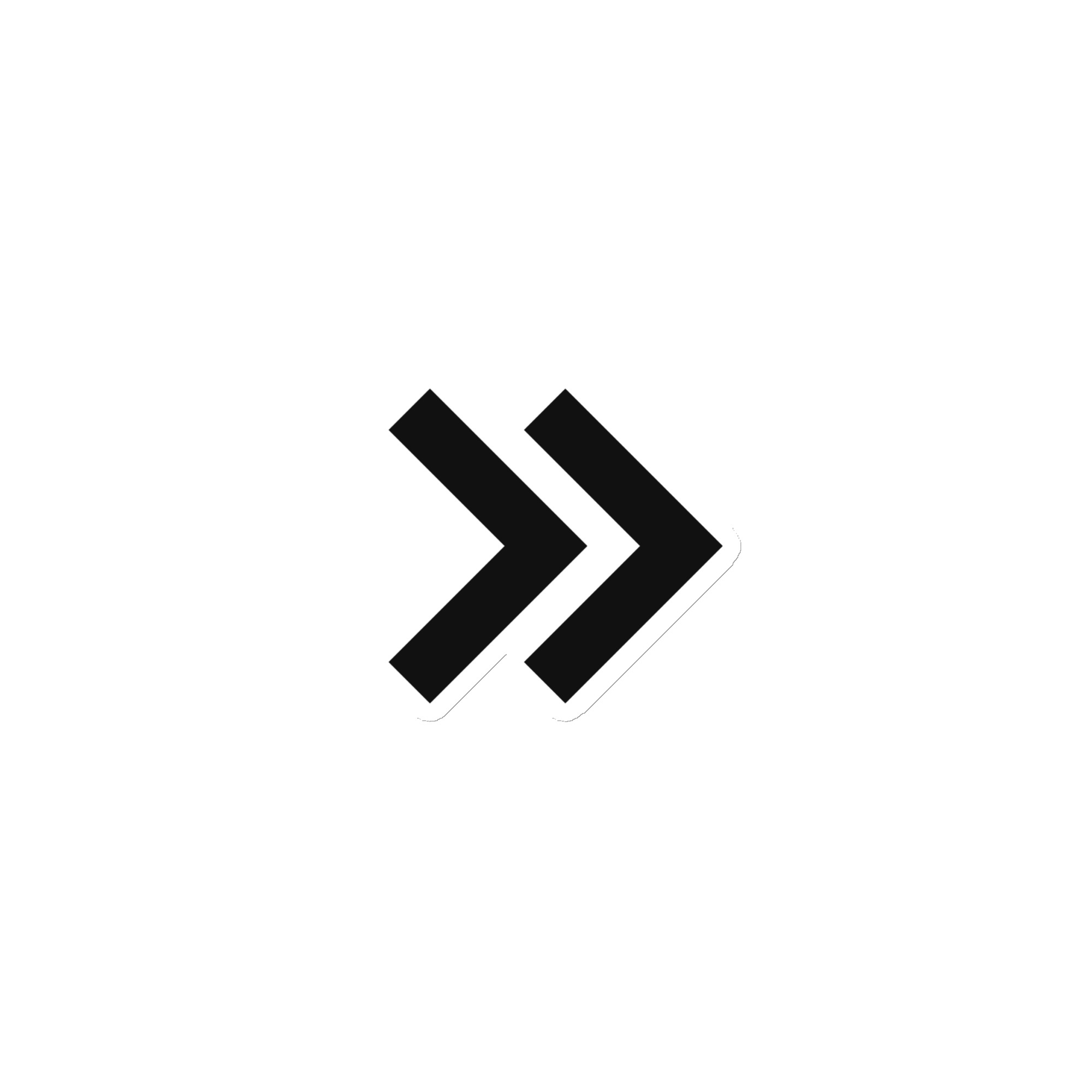 Black Double Chevron Die-Cut Magnet