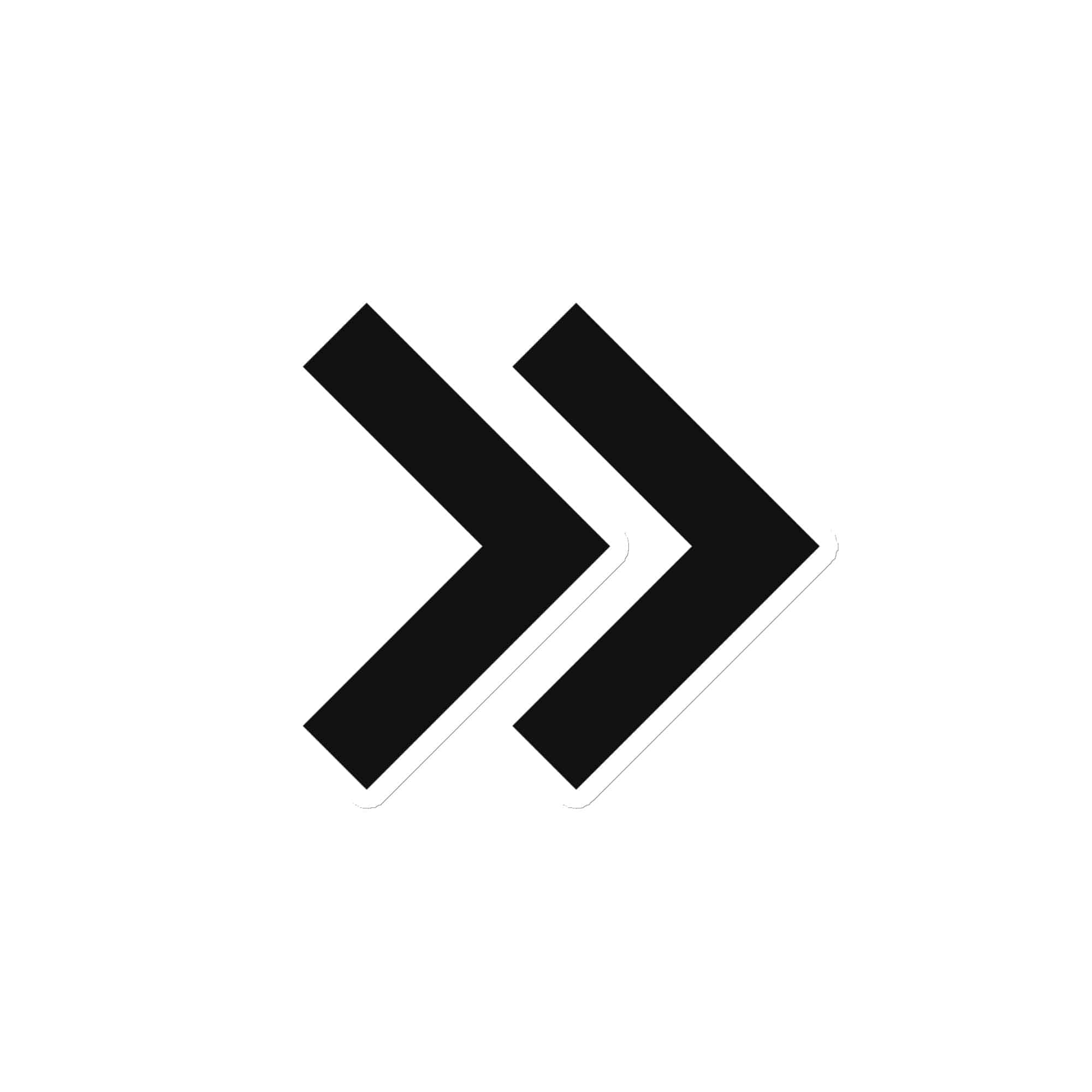 Black Double Chevron Die-Cut Magnet