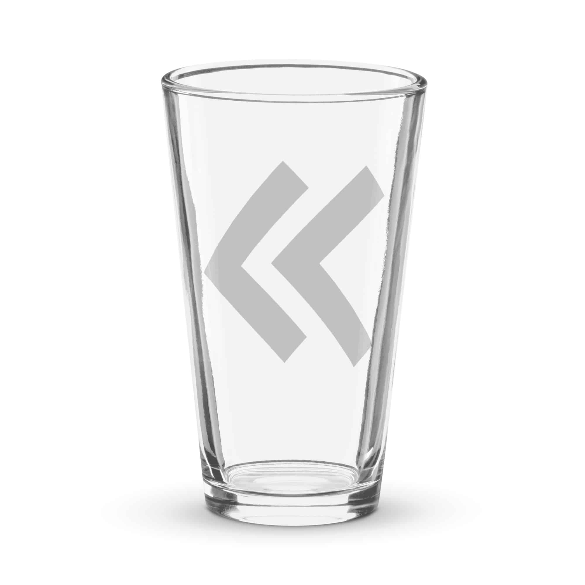Black Double Chevron Pint Glass