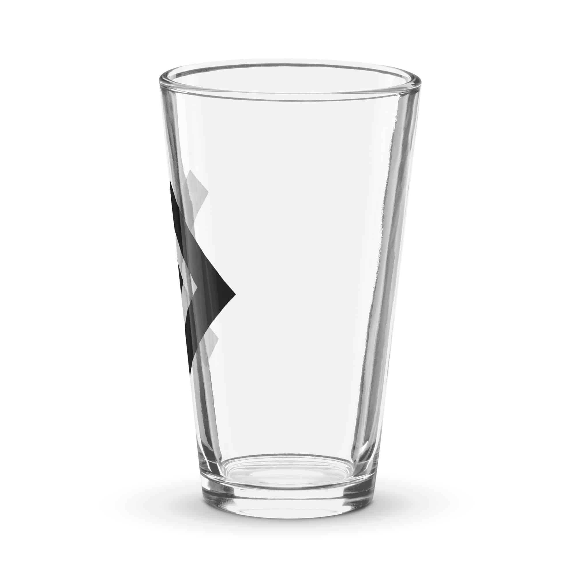 Black Double Chevron Pint Glass
