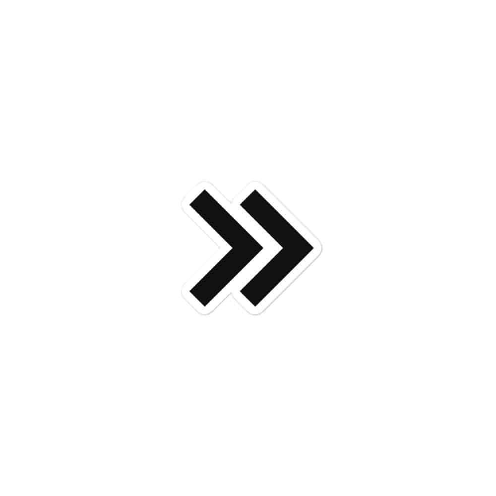 Black Double Chevron Vinyl Sticker