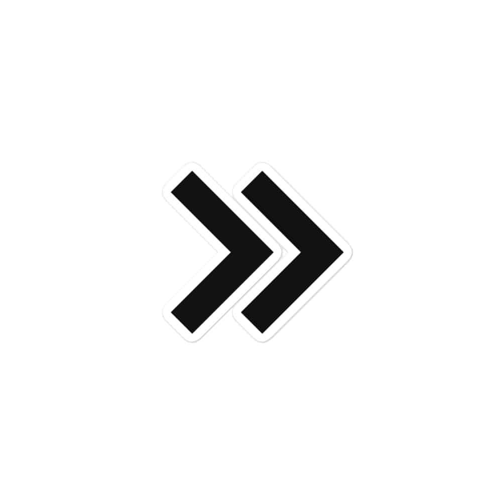 Black Double Chevron Vinyl Sticker