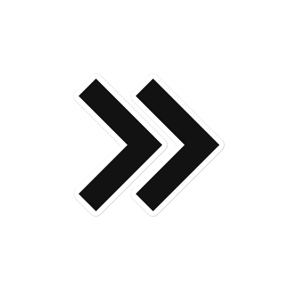 Black Double Chevron Vinyl Sticker