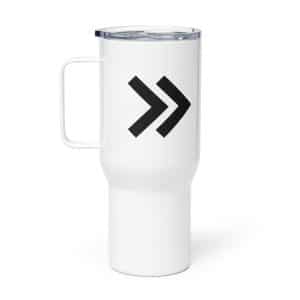 08 Double Chevron Black Travel Mug - 25 oz - Main