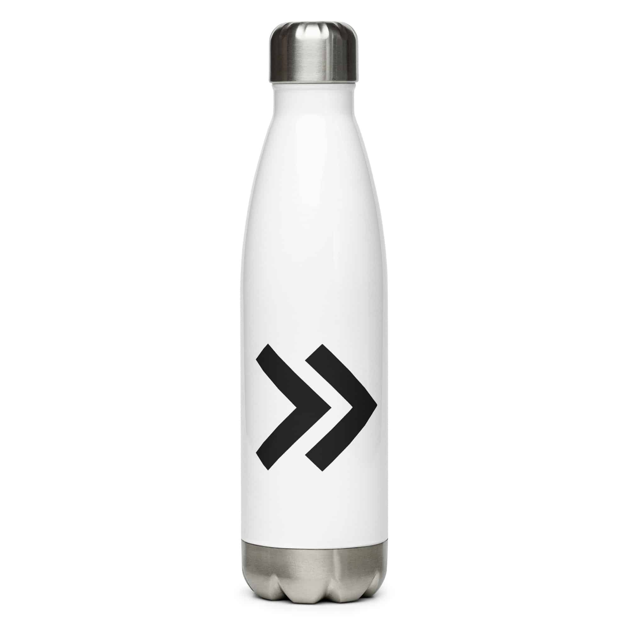 Black Double Chevron Water Bottle