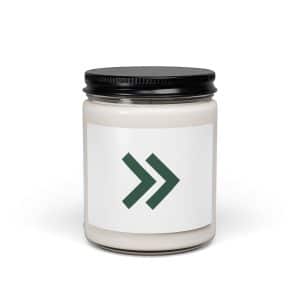 08 Double Chevron Forest Green Soy Wax Candle - 9oz - Main