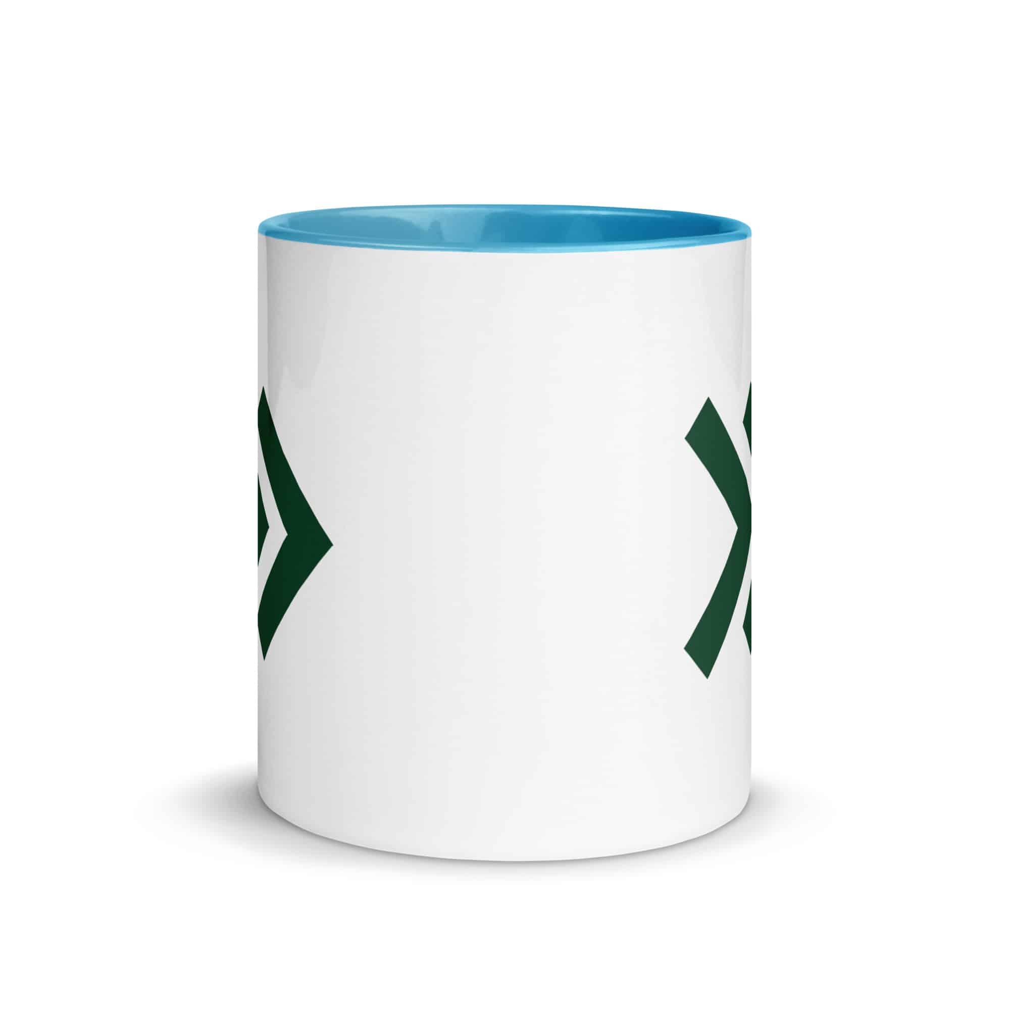 Forest Green Double Chevron Color Inside Mug