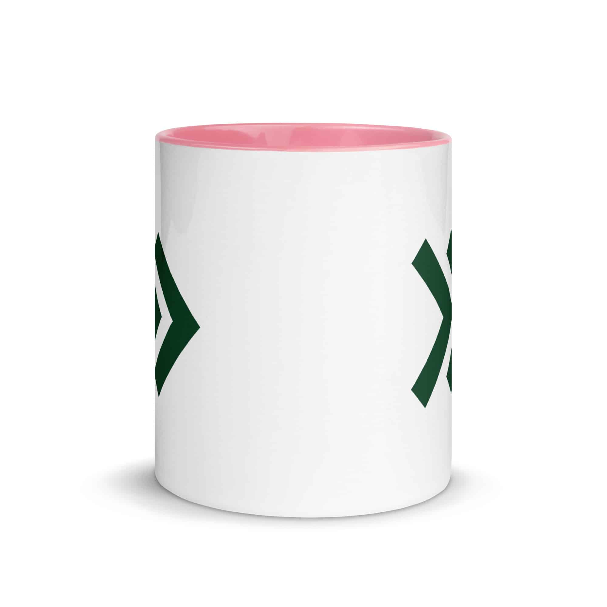 Forest Green Double Chevron Color Inside Mug