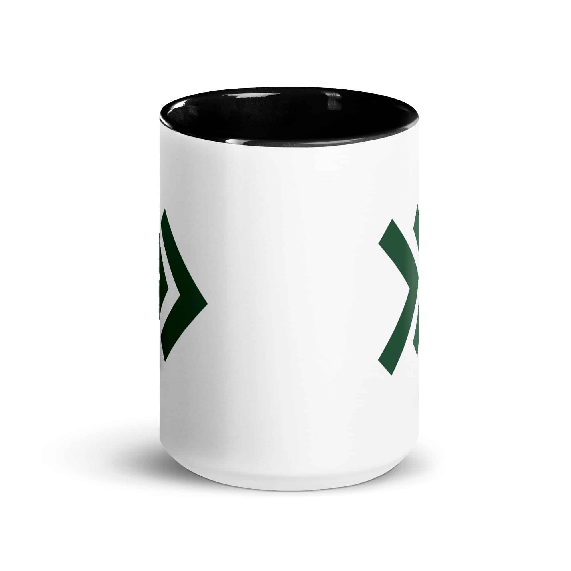 Forest Green Double Chevron Color Inside Mug