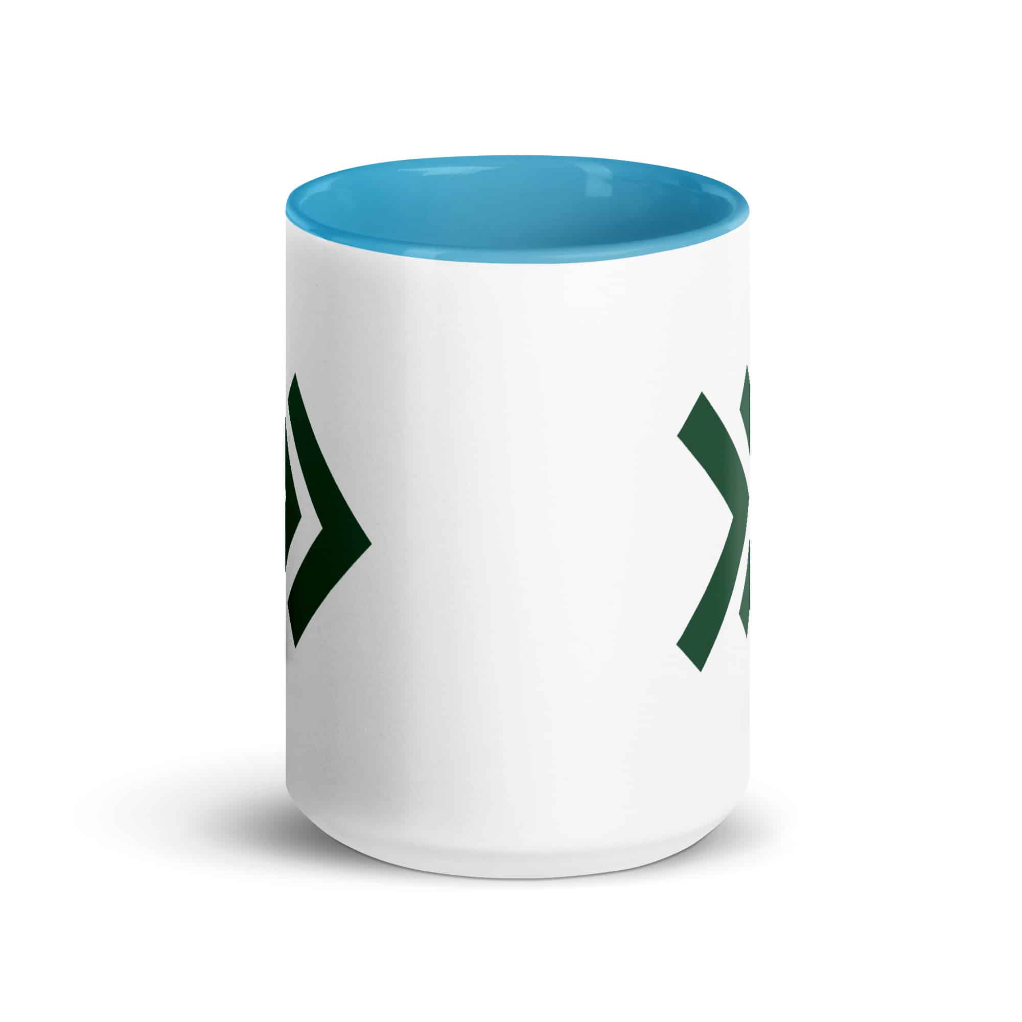 Forest Green Double Chevron Color Inside Mug