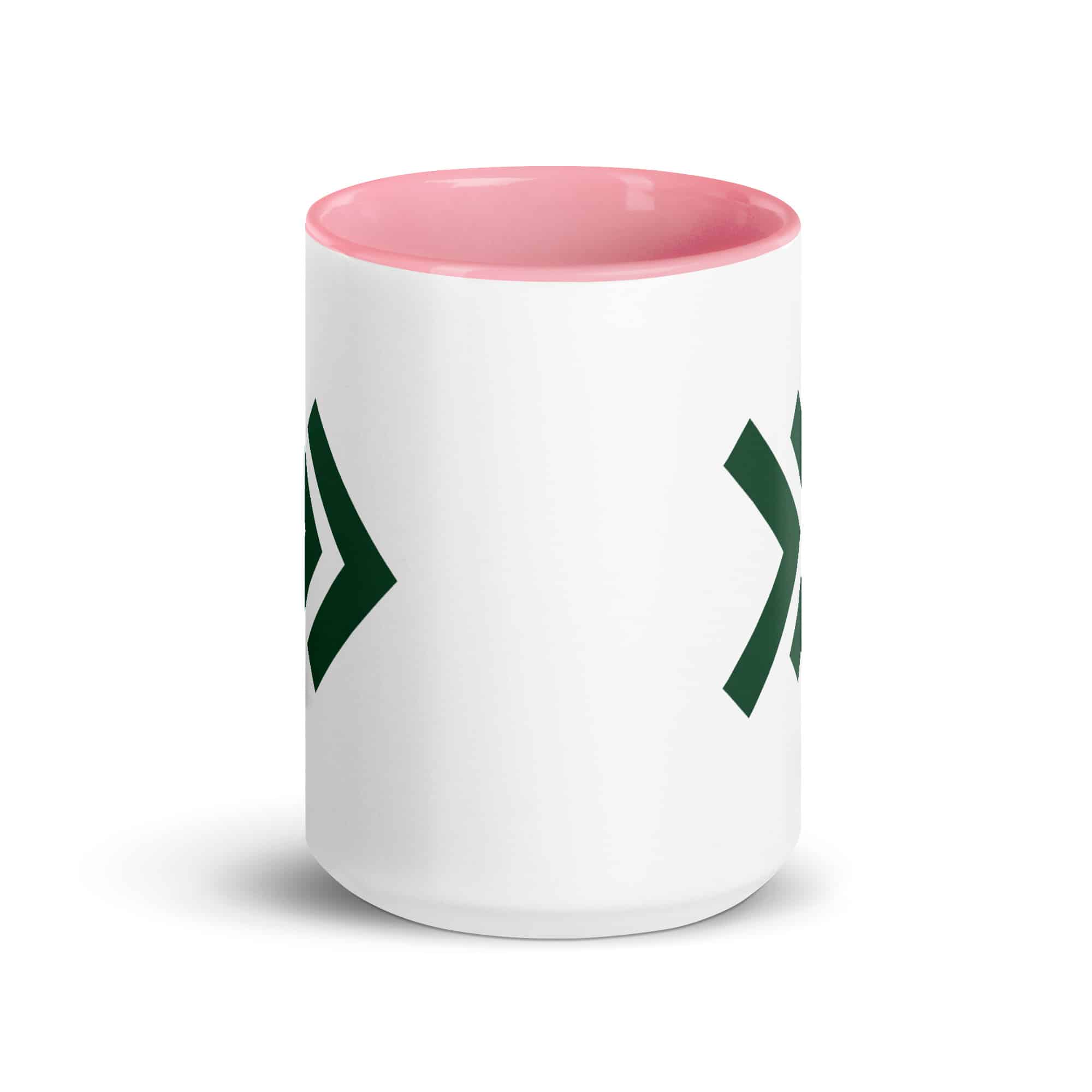 Forest Green Double Chevron Color Inside Mug