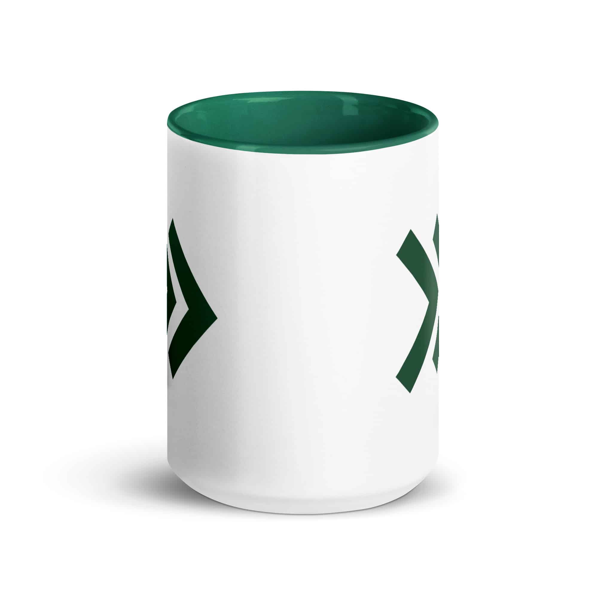 Forest Green Double Chevron Color Inside Mug
