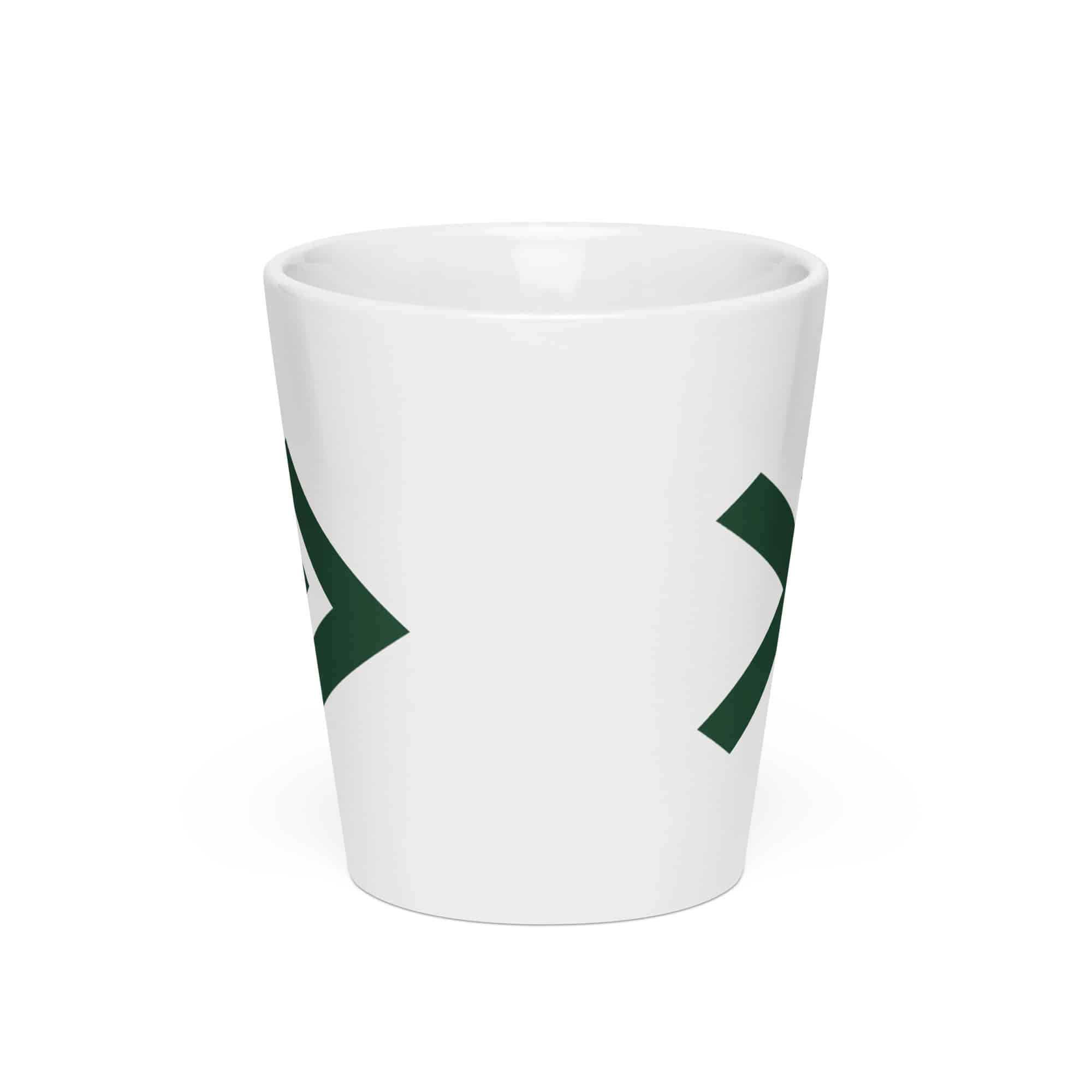 Forest Green Double Chevron Latte Mug
