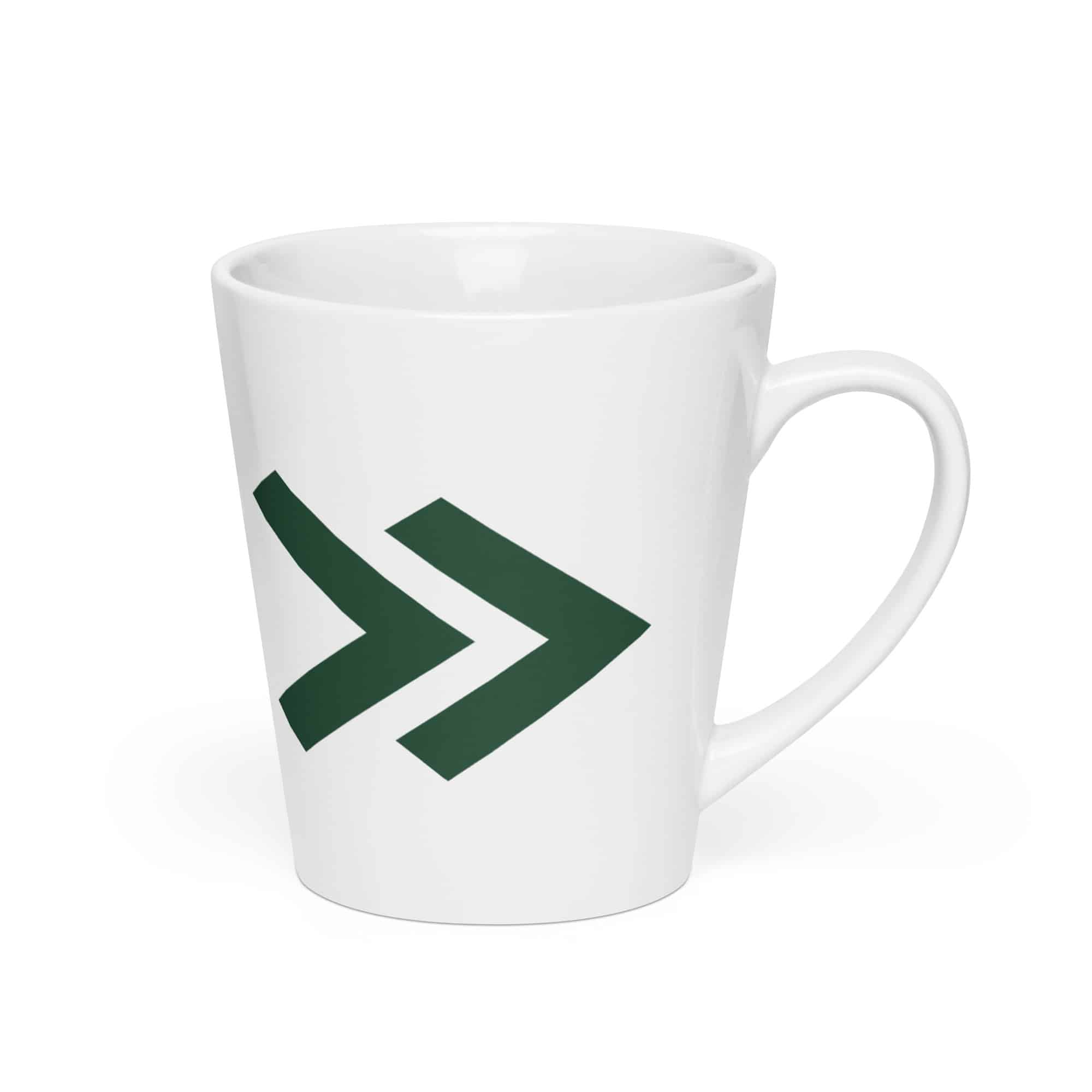 Forest Green Double Chevron Latte Mug