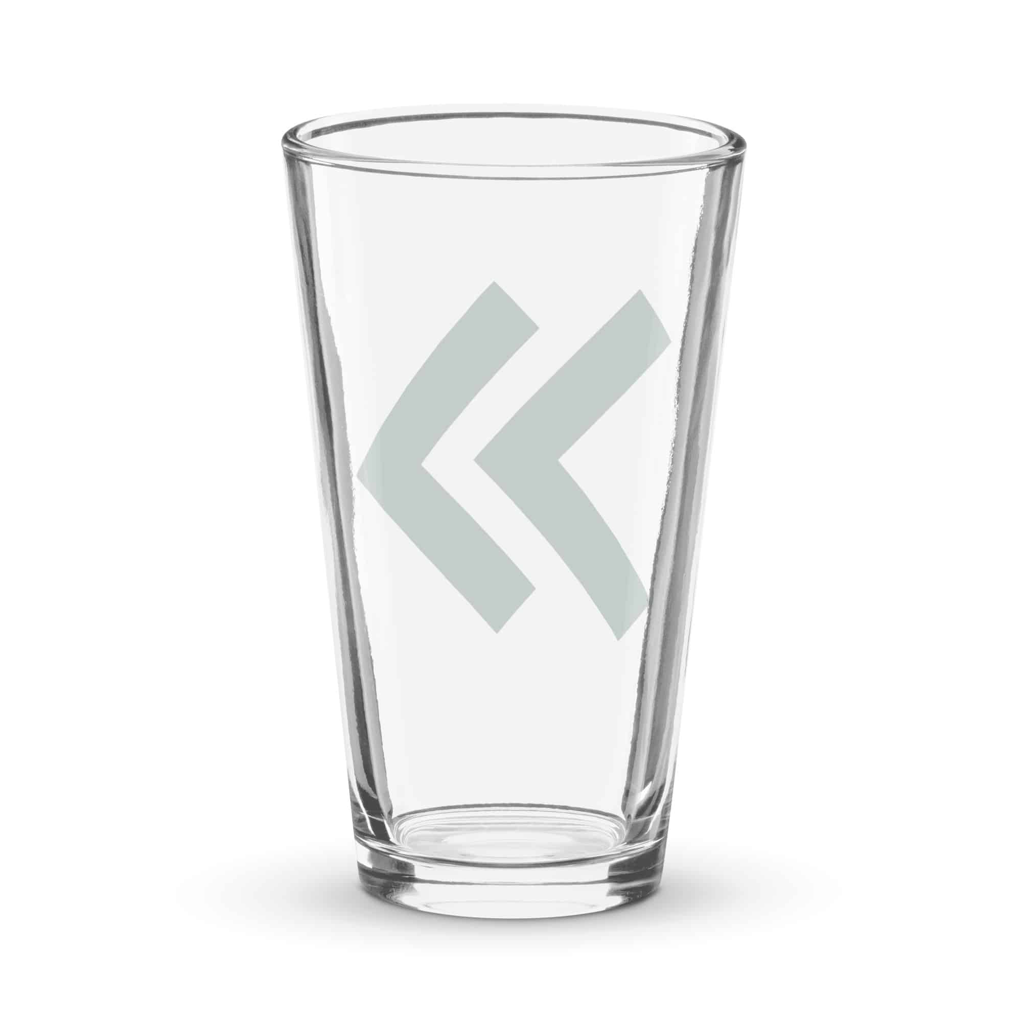 Forest Green Double Chevron Pint Glass