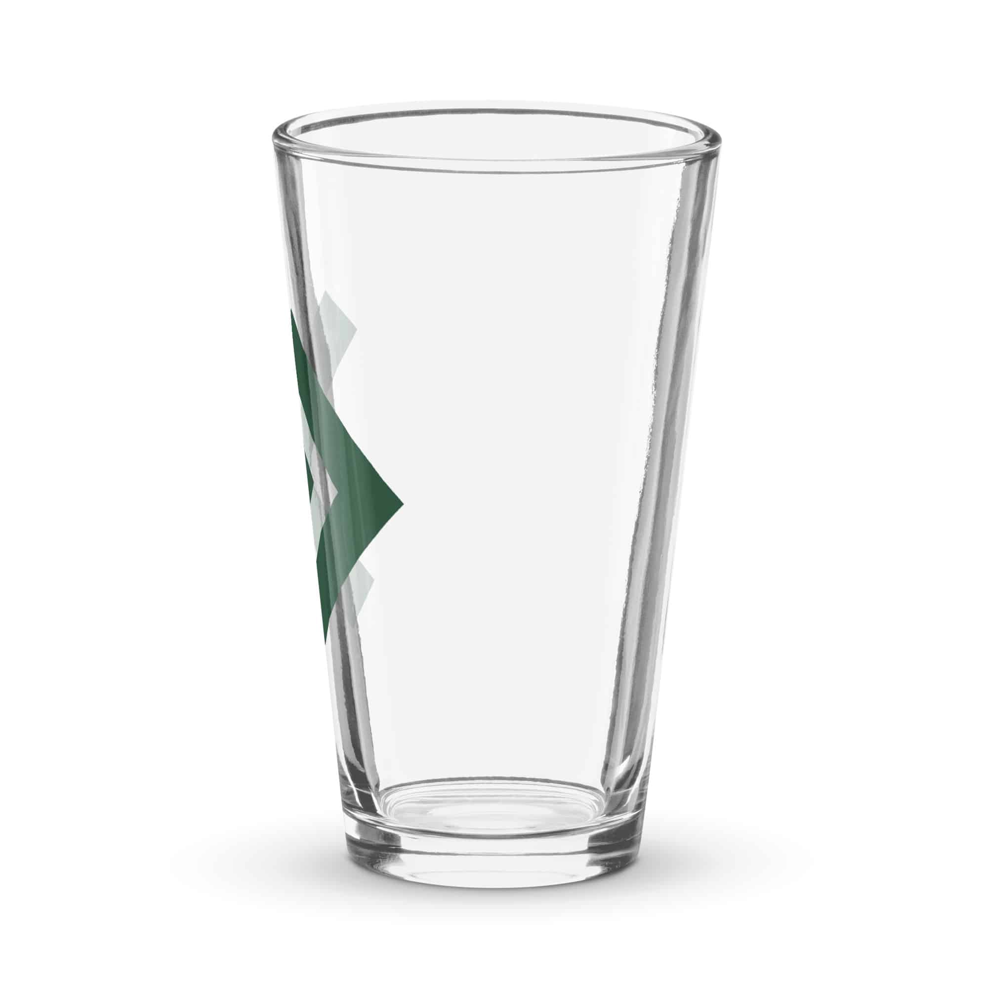 Forest Green Double Chevron Pint Glass
