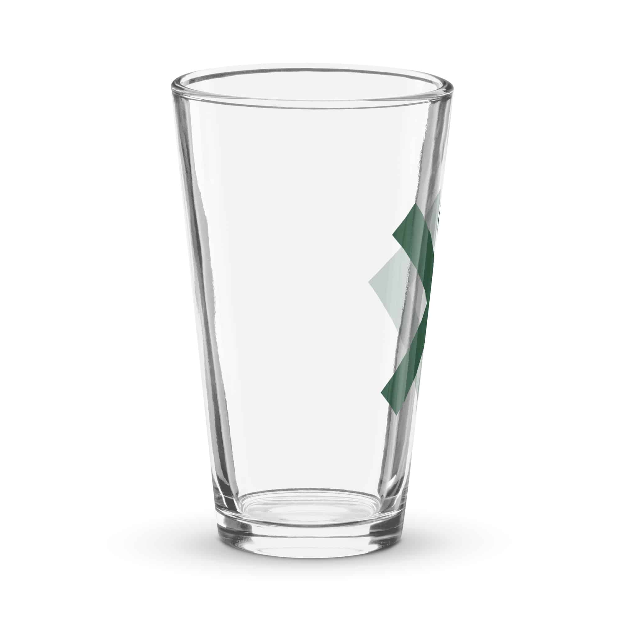 Forest Green Double Chevron Pint Glass