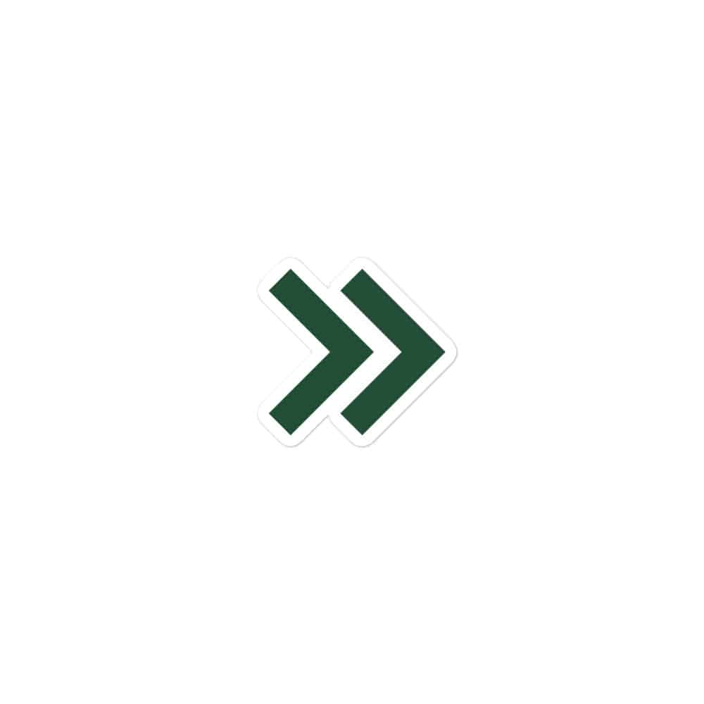 Forest Green Double Chevron Vinyl Sticker