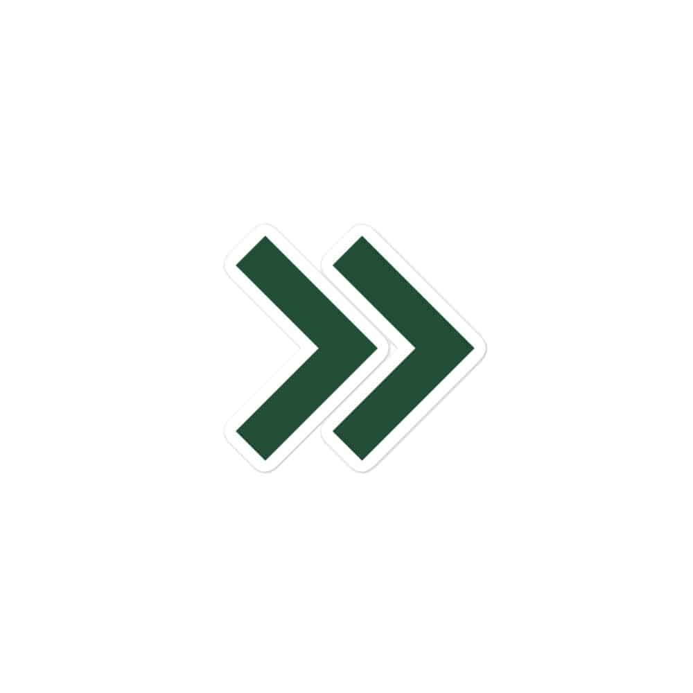 Forest Green Double Chevron Vinyl Sticker