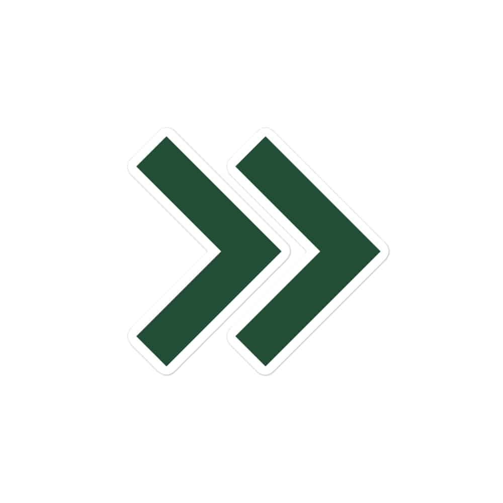 Forest Green Double Chevron Vinyl Sticker