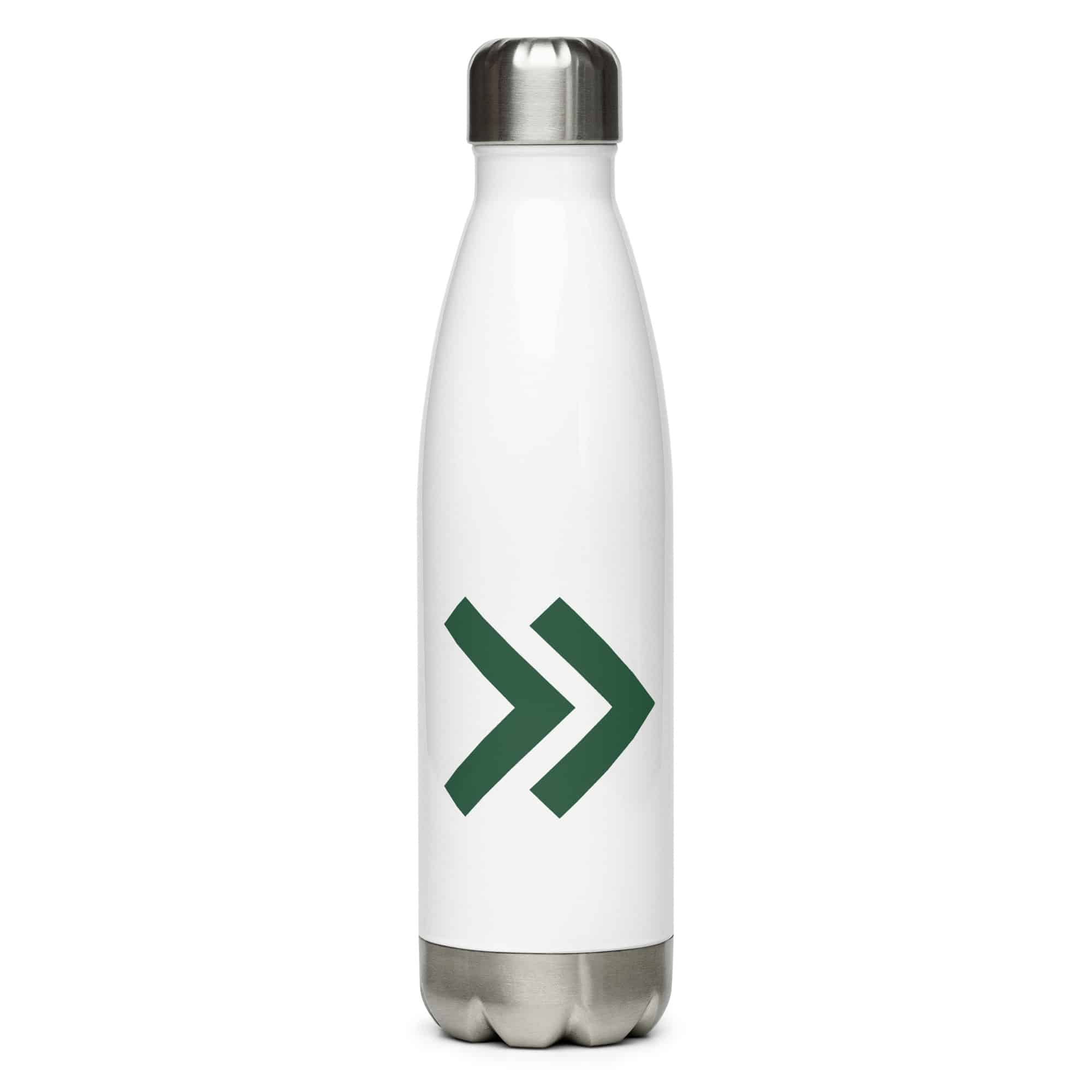 Forest Green Double Chevron Water Bottle