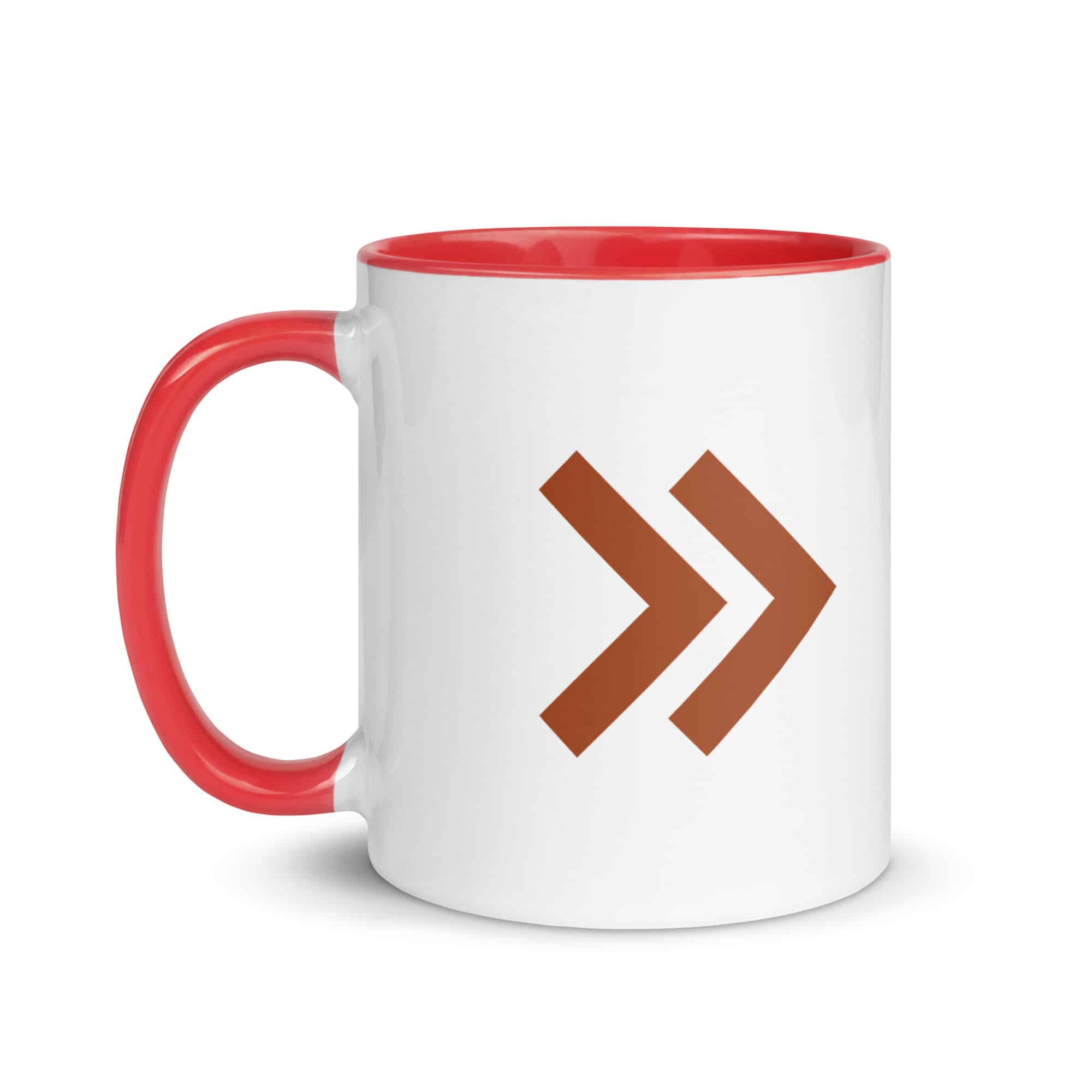Terracotta Double Chevron Color Inside Mug
