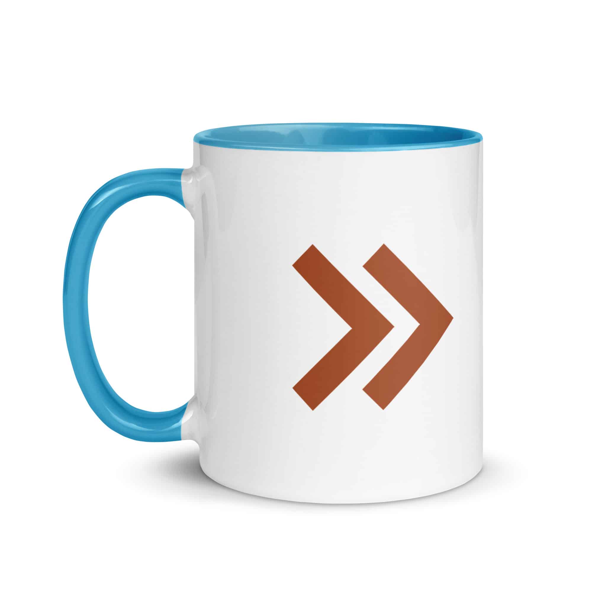 Terracotta Double Chevron Color Inside Mug