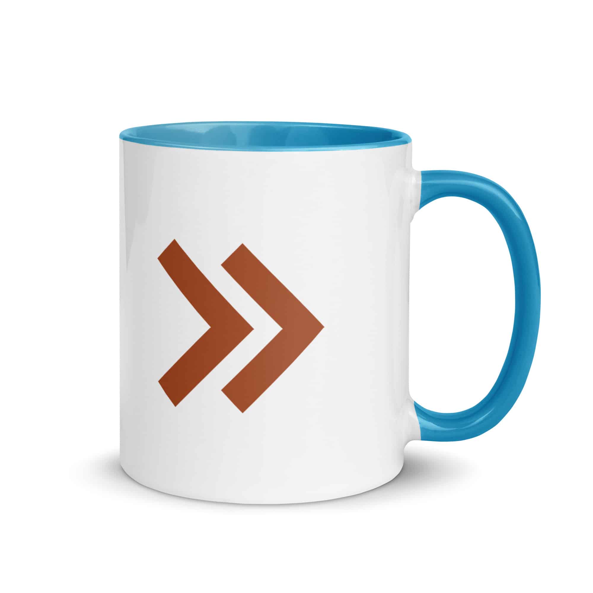 Terracotta Double Chevron Color Inside Mug