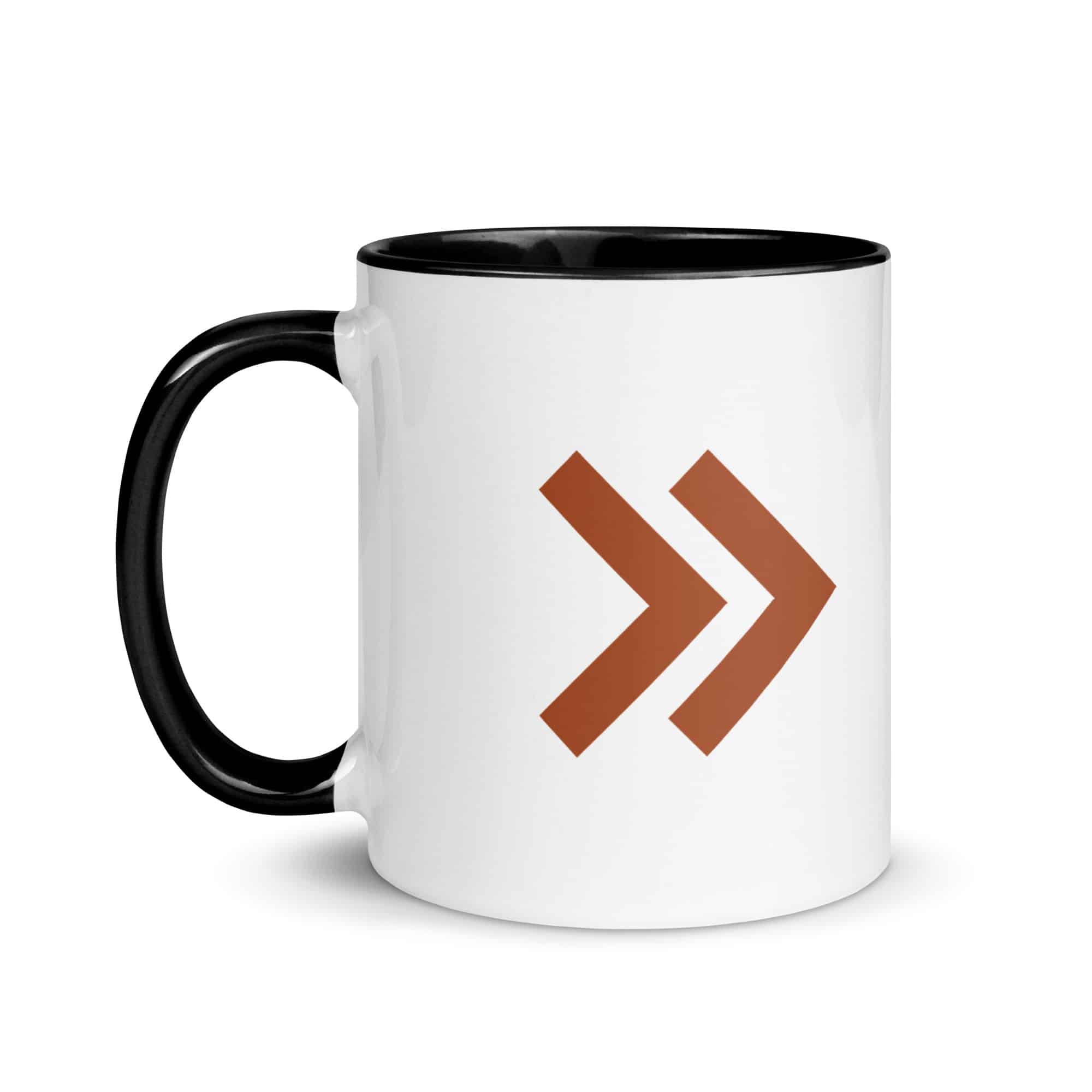 Terracotta Double Chevron Color Inside Mug