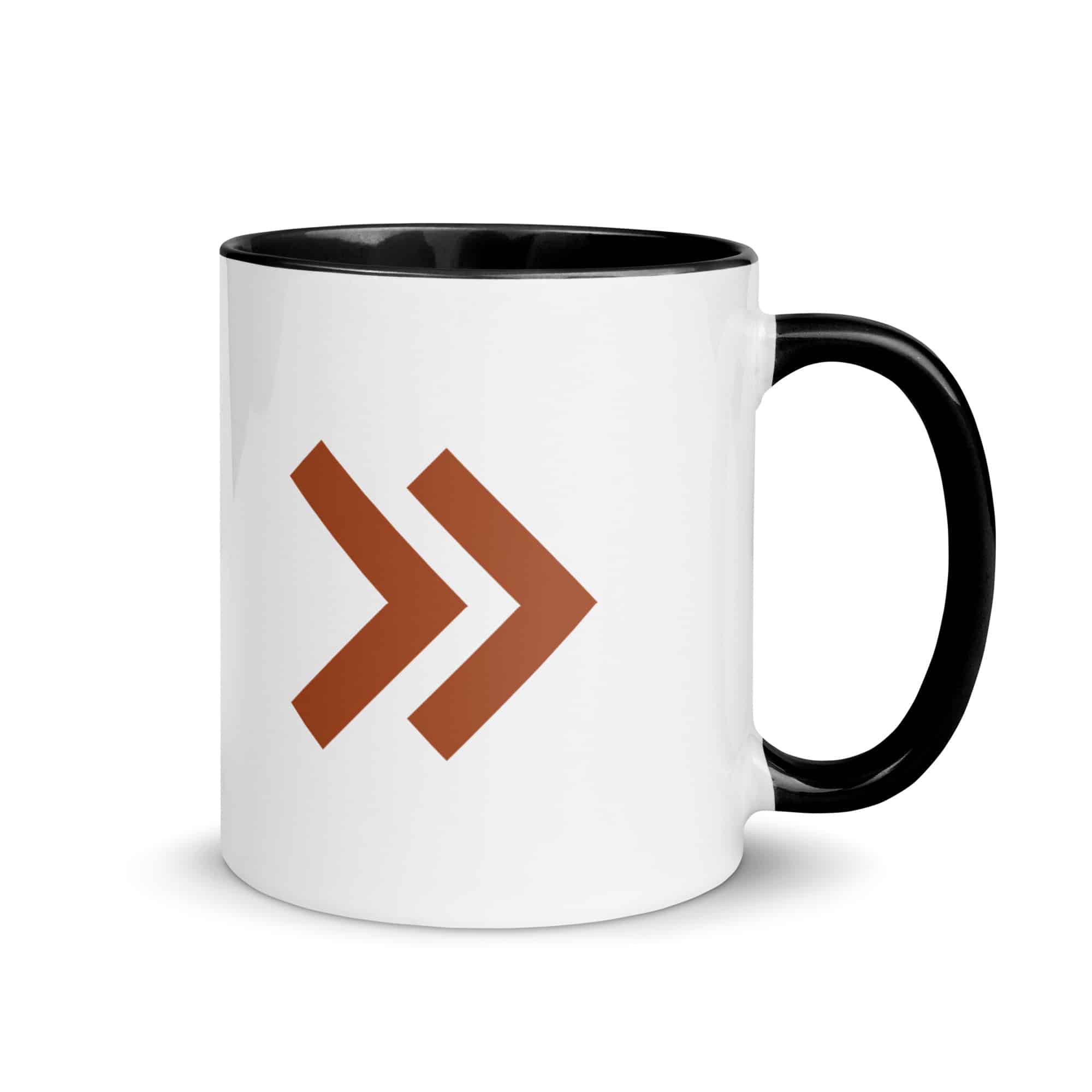 Terracotta Double Chevron Color Inside Mug