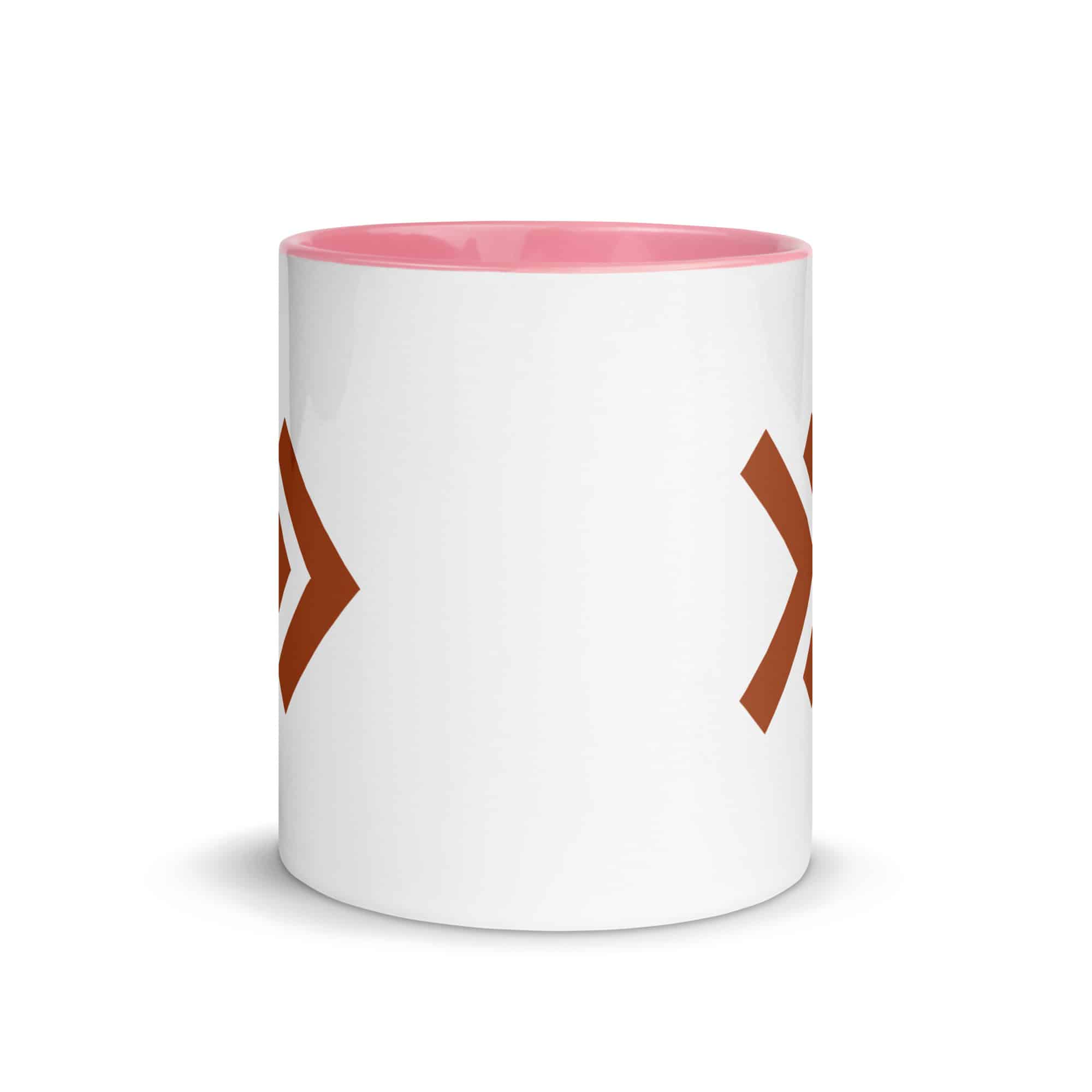 Terracotta Double Chevron Color Inside Mug
