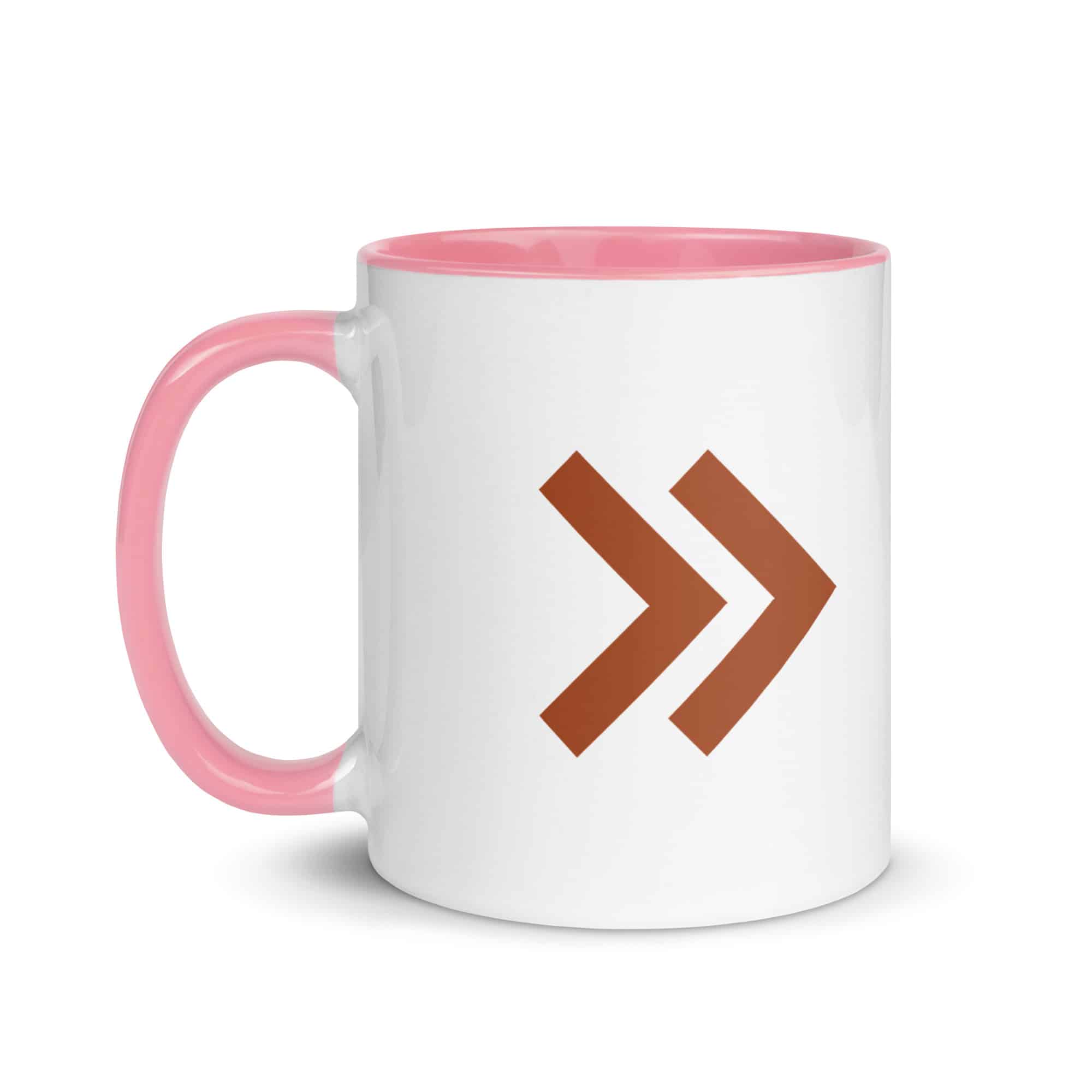 Terracotta Double Chevron Color Inside Mug