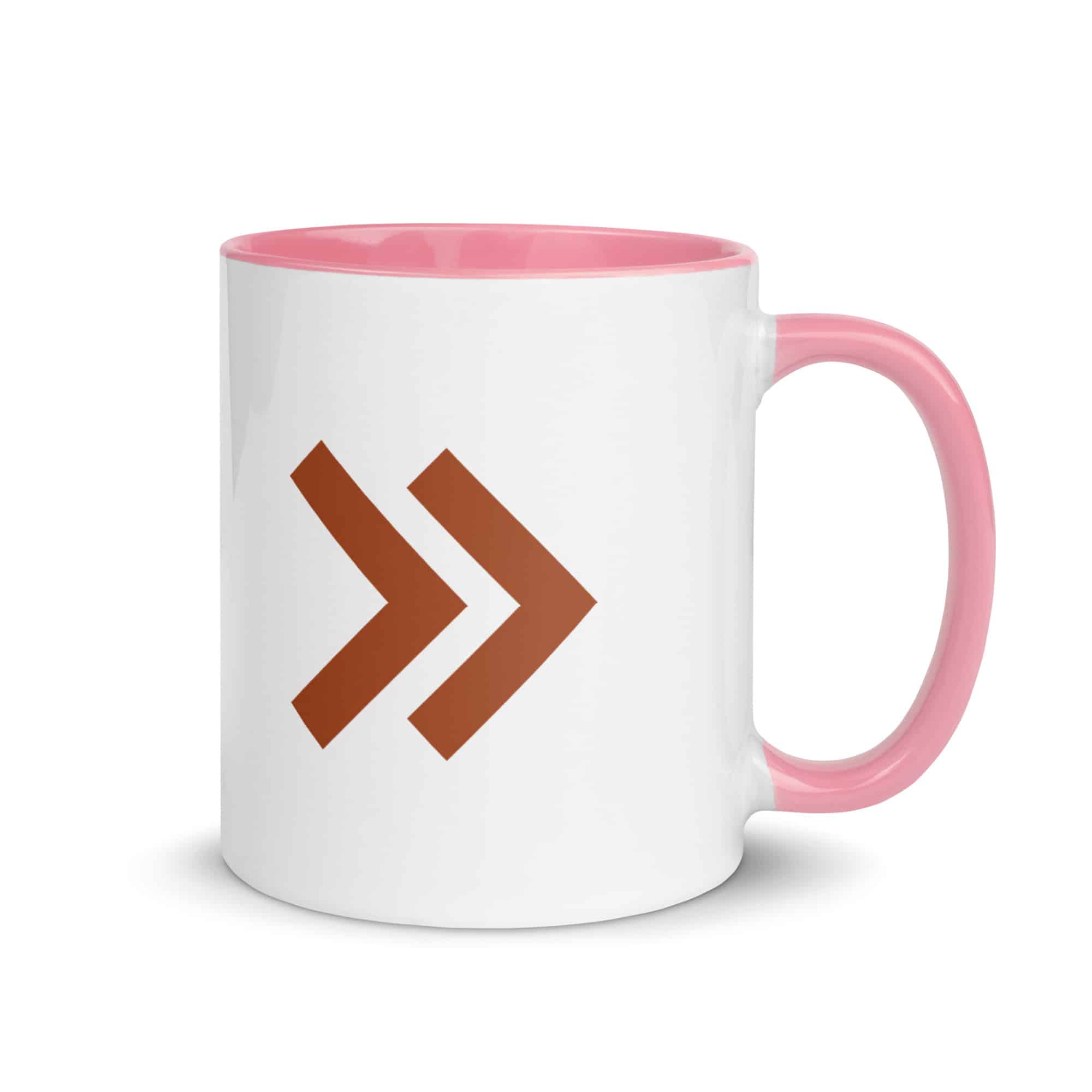 Terracotta Double Chevron Color Inside Mug