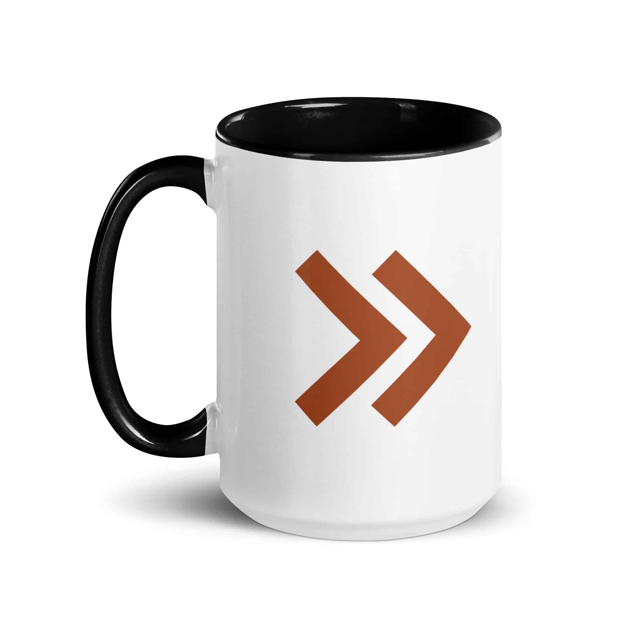 Terracotta Double Chevron Color Inside Mug