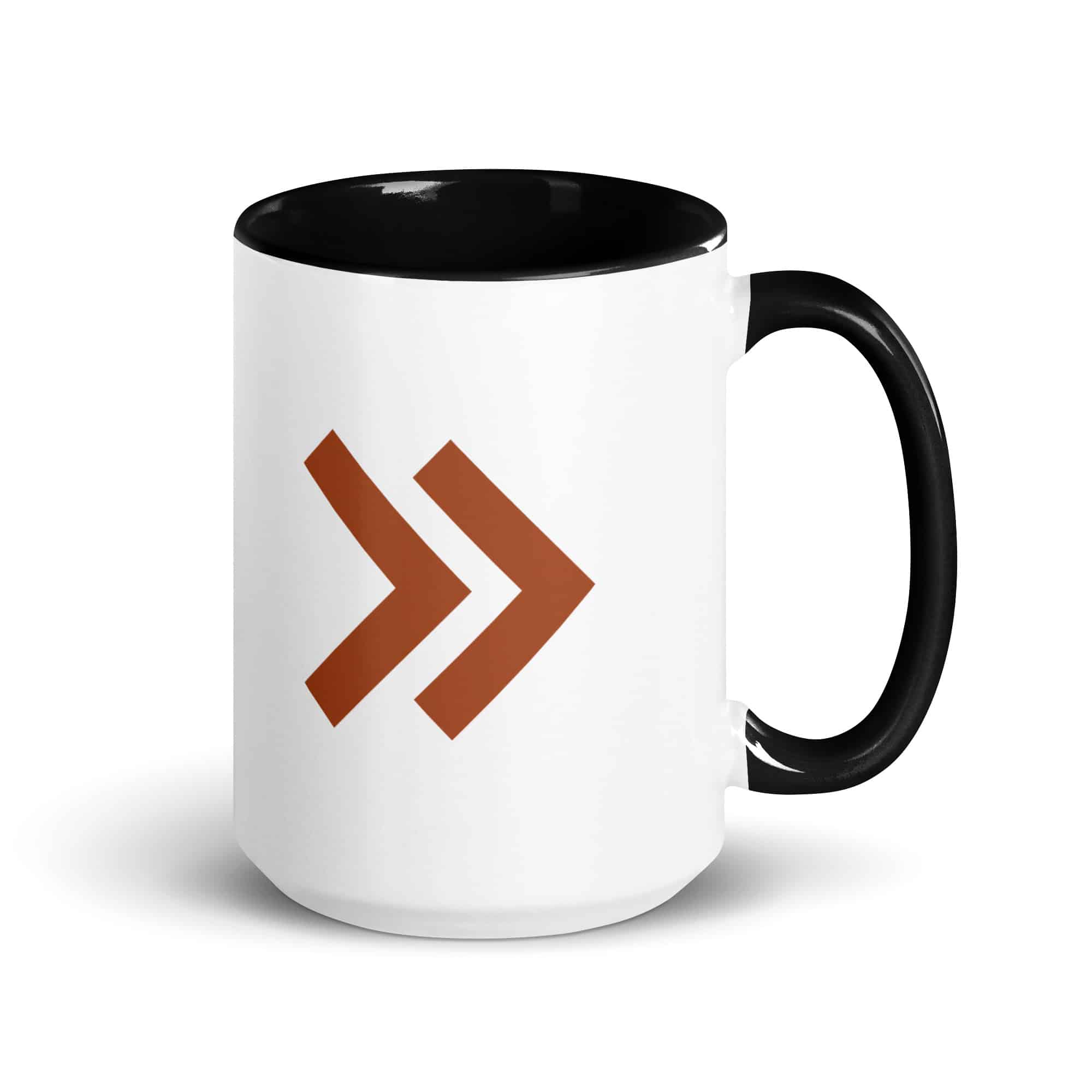 Terracotta Double Chevron Color Inside Mug