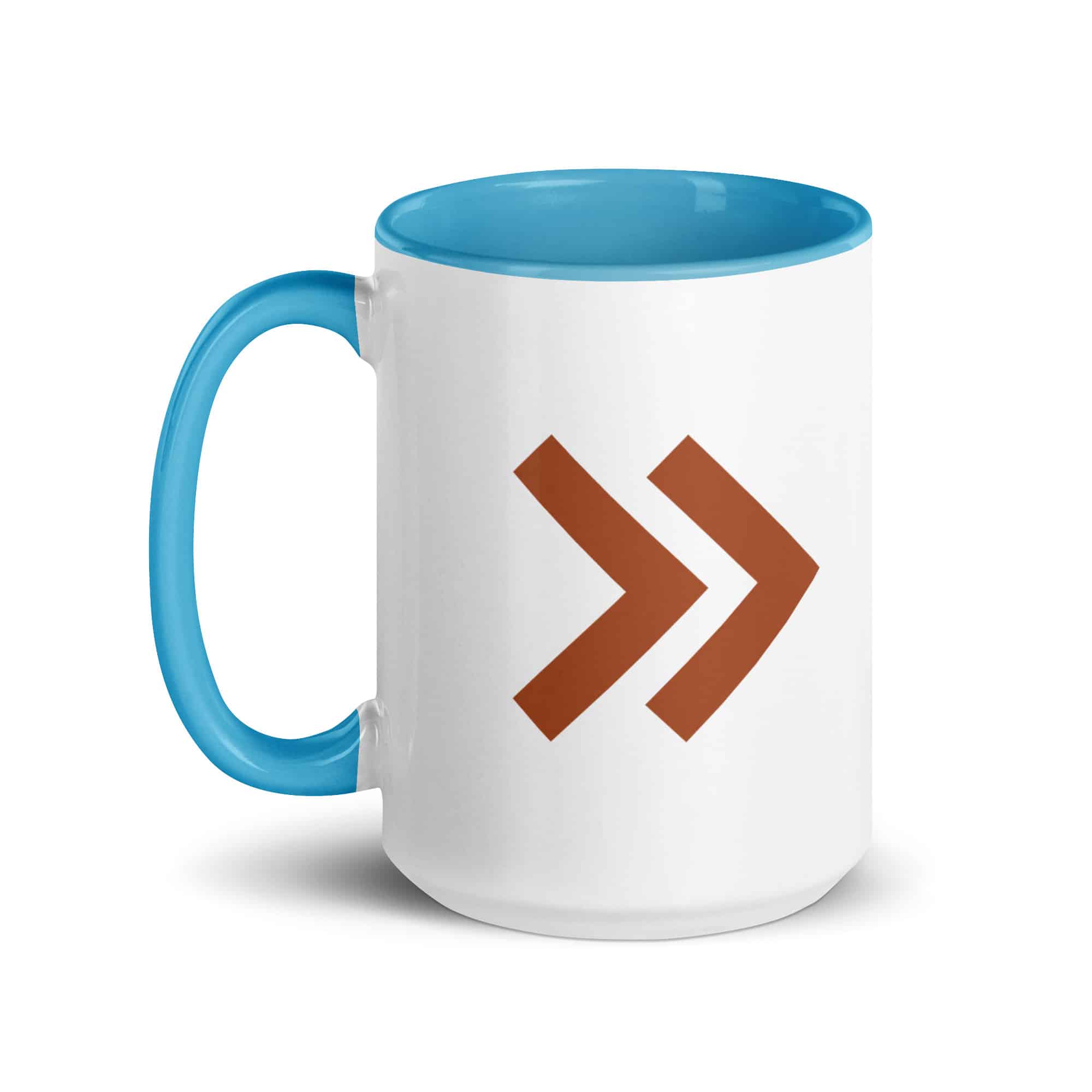 Terracotta Double Chevron Color Inside Mug