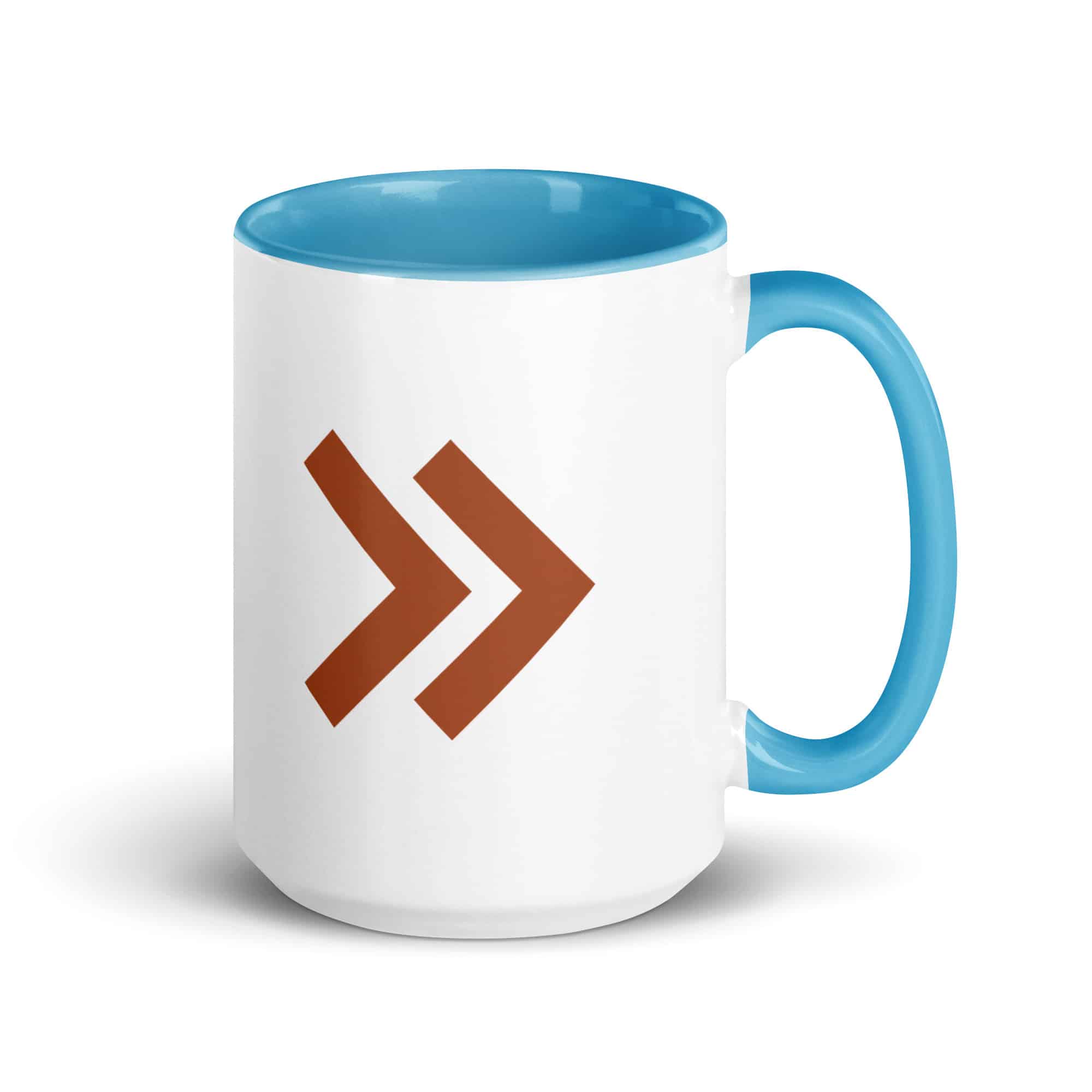 Terracotta Double Chevron Color Inside Mug