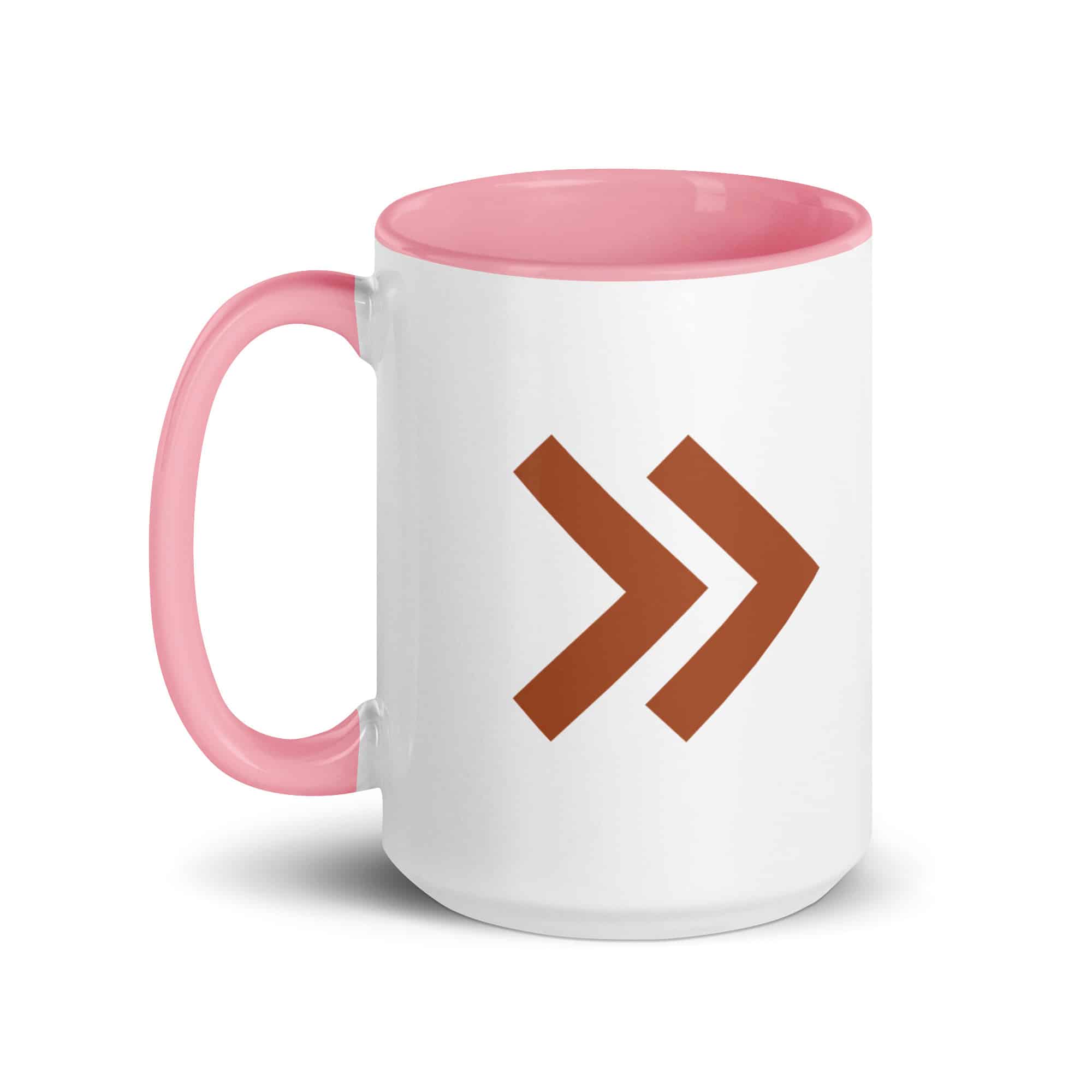 Terracotta Double Chevron Color Inside Mug