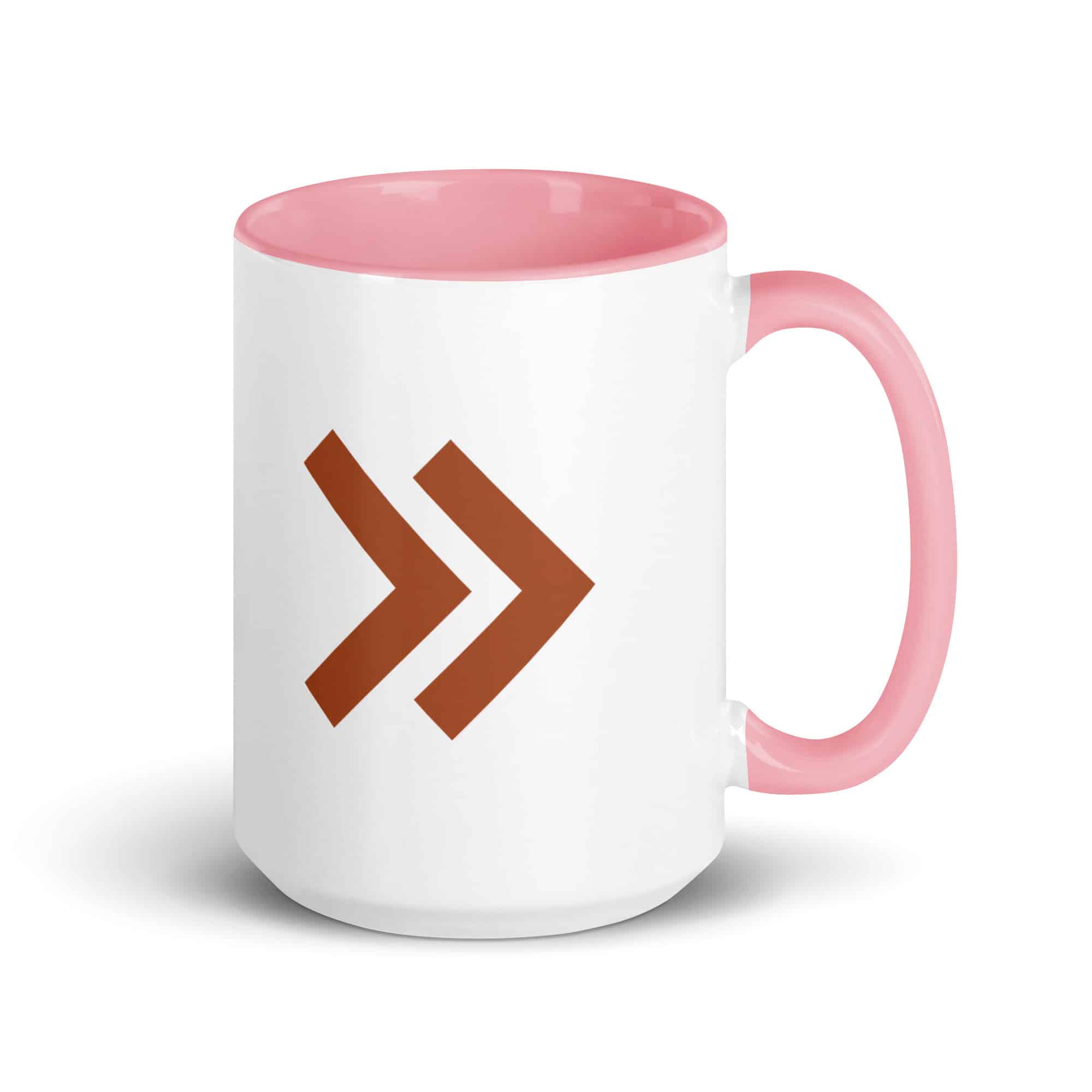 Terracotta Double Chevron Color Inside Mug