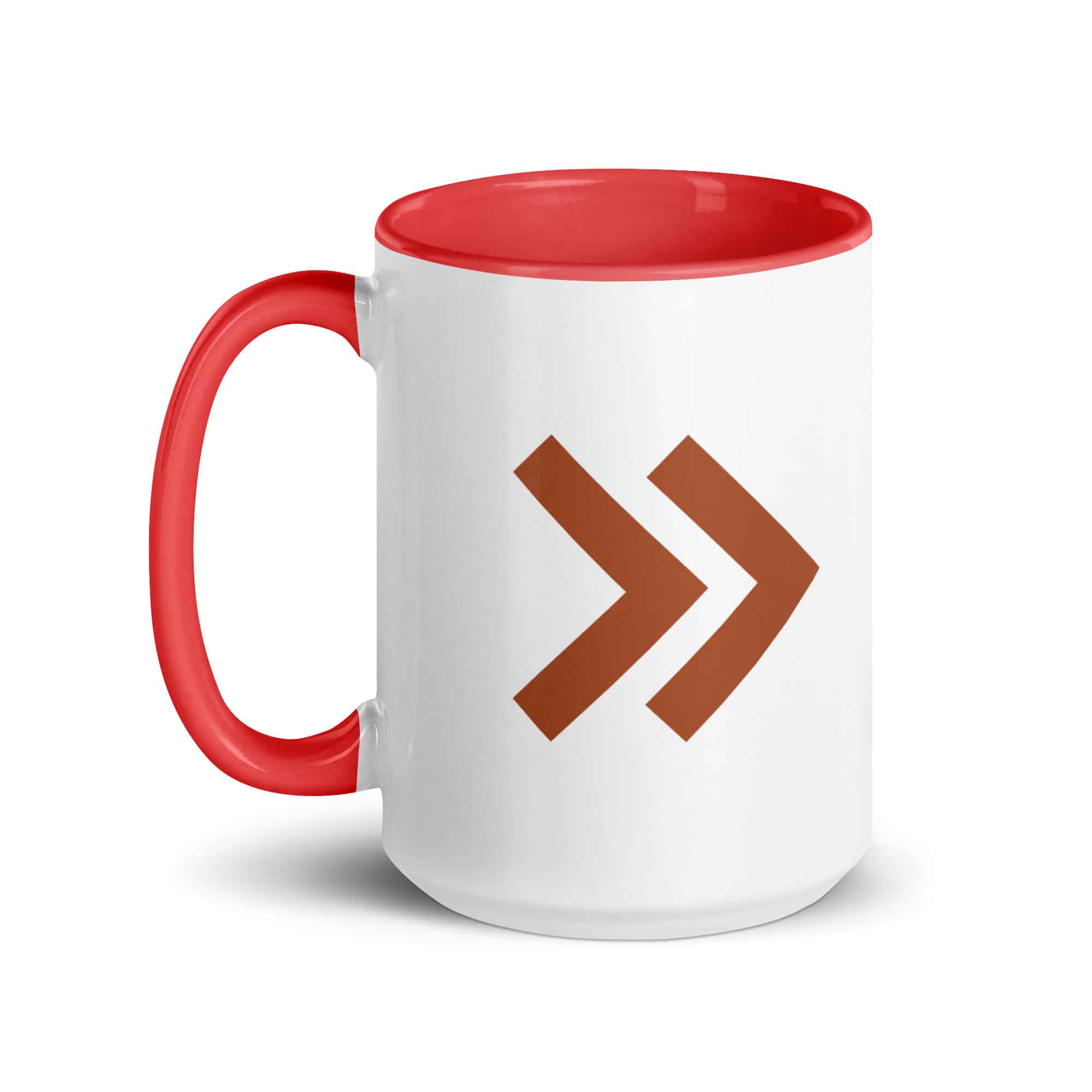 Terracotta Double Chevron Color Inside Mug