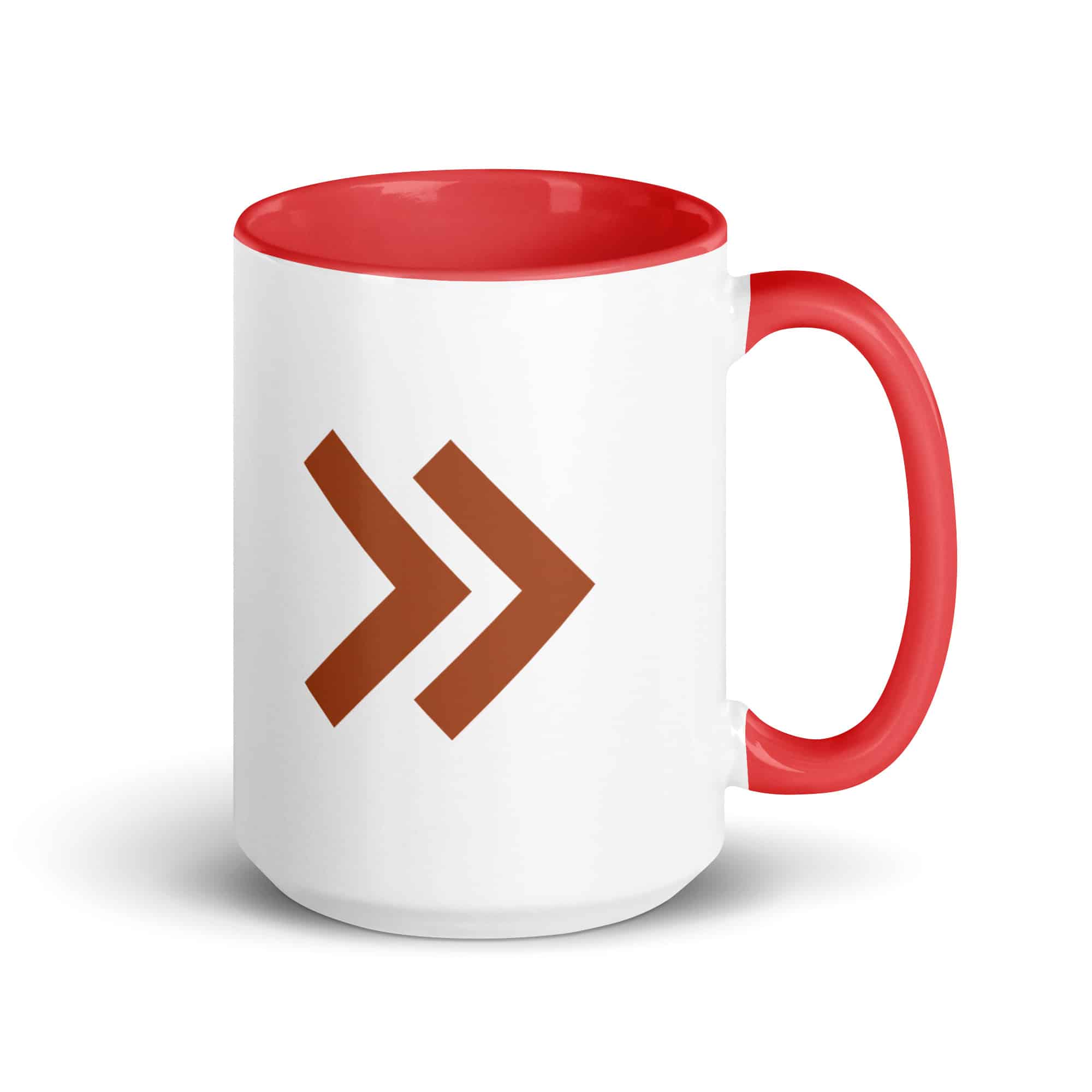 Terracotta Double Chevron Color Inside Mug