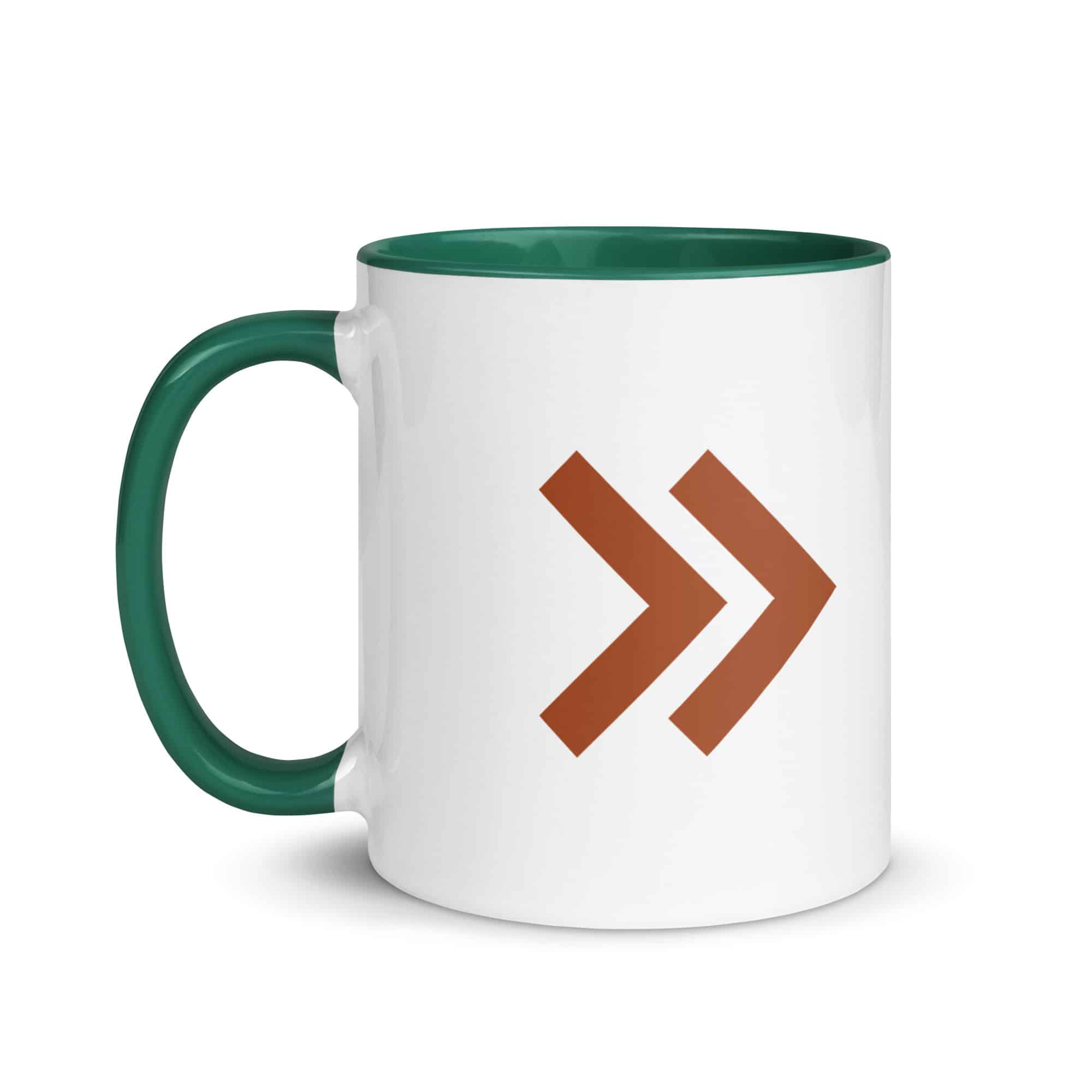 Terracotta Double Chevron Color Inside Mug
