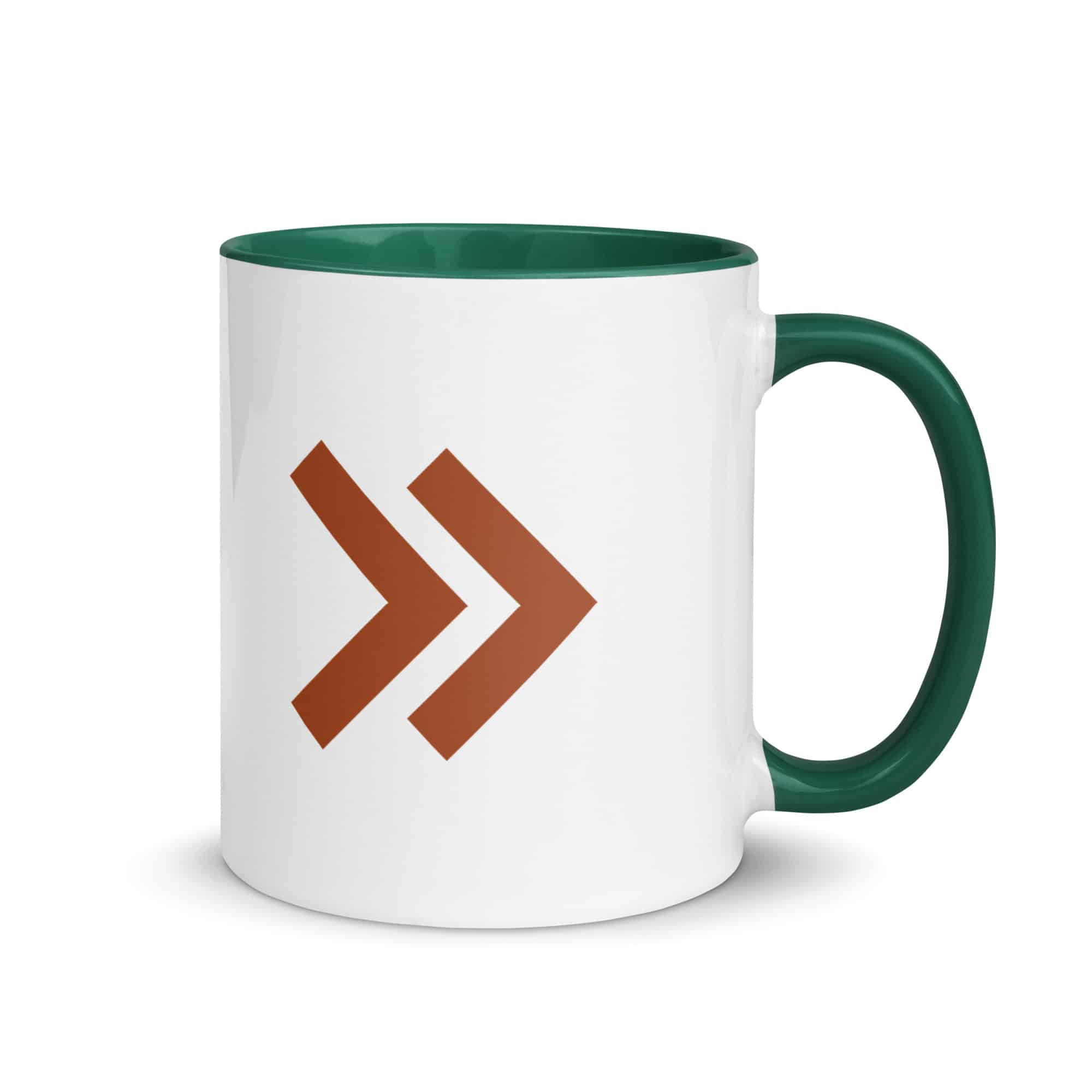 Terracotta Double Chevron Color Inside Mug