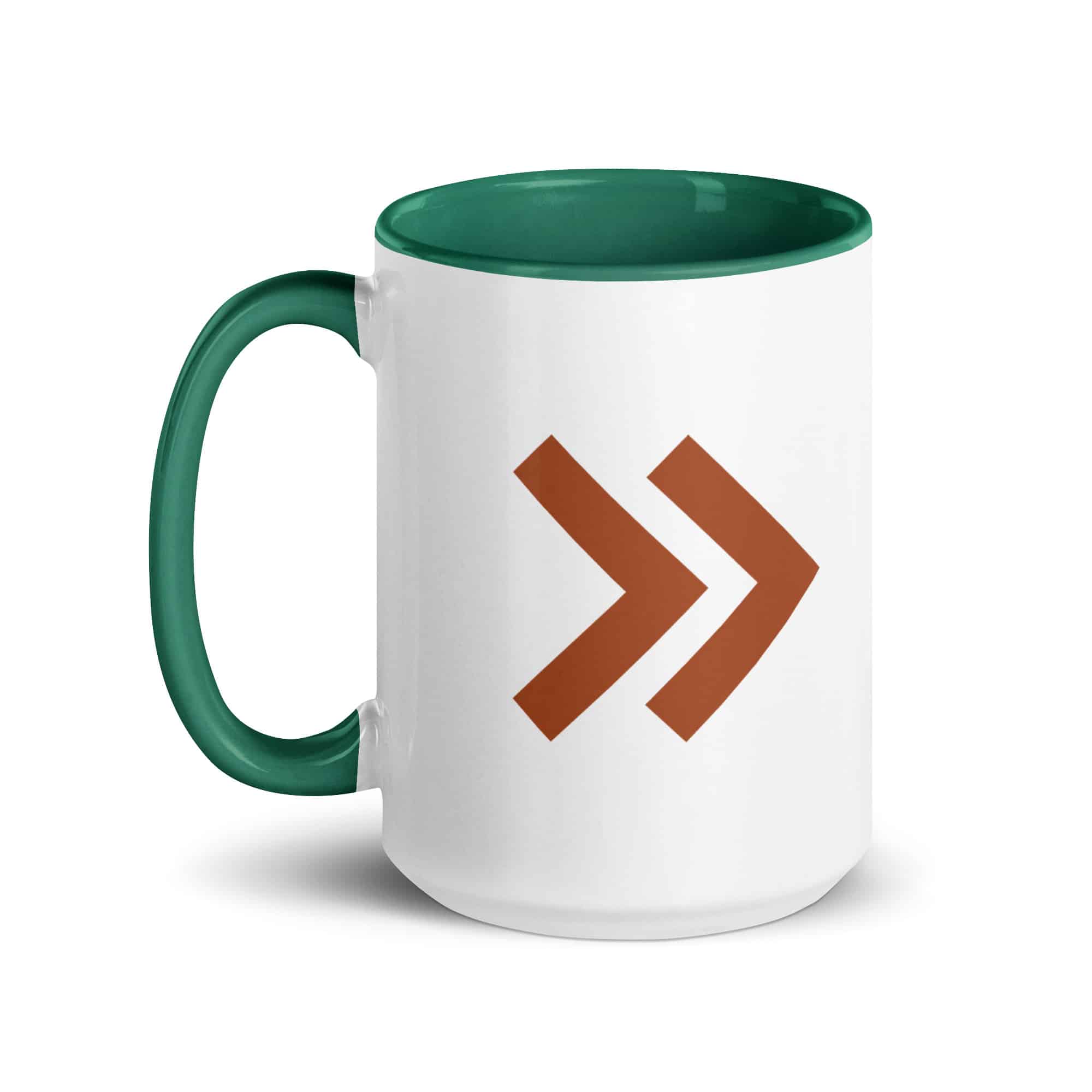 Terracotta Double Chevron Color Inside Mug