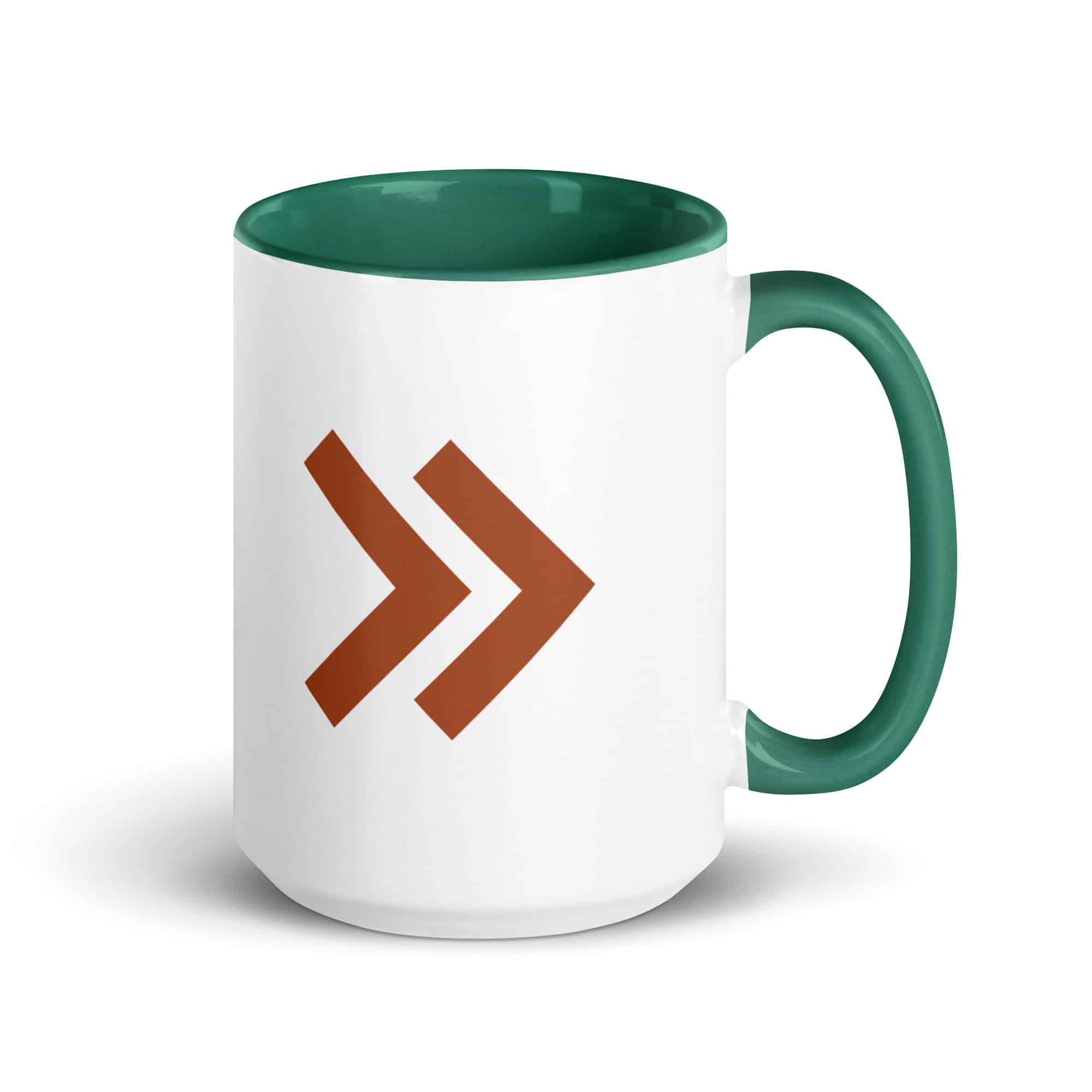 Terracotta Double Chevron Color Inside Mug