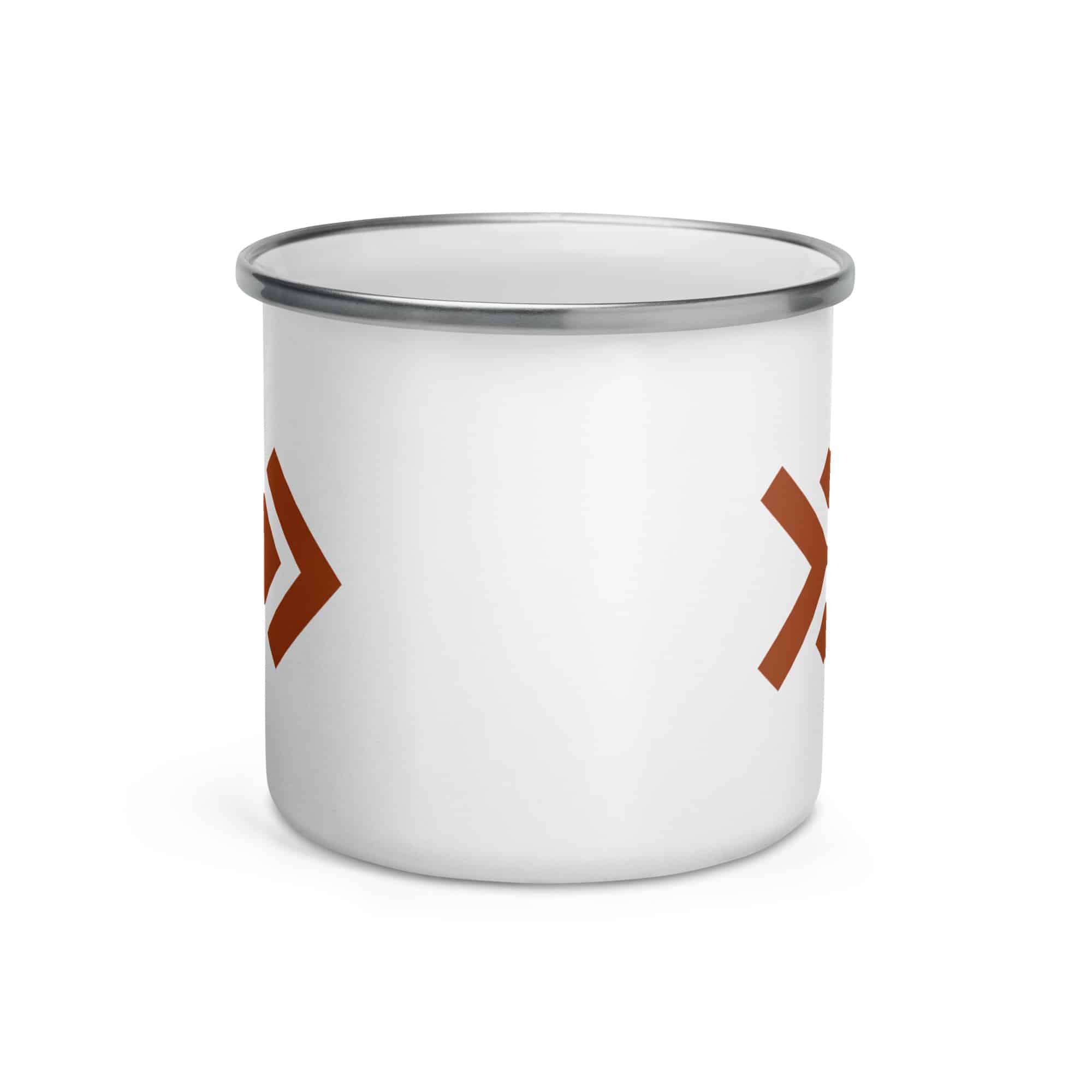 Terracotta Double Chevron Enamel Camp Mug