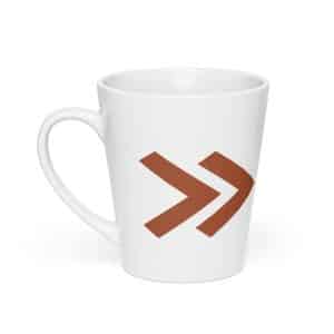 08 Double Chevron Terracotta Latte Mug - 12 oz - Main
