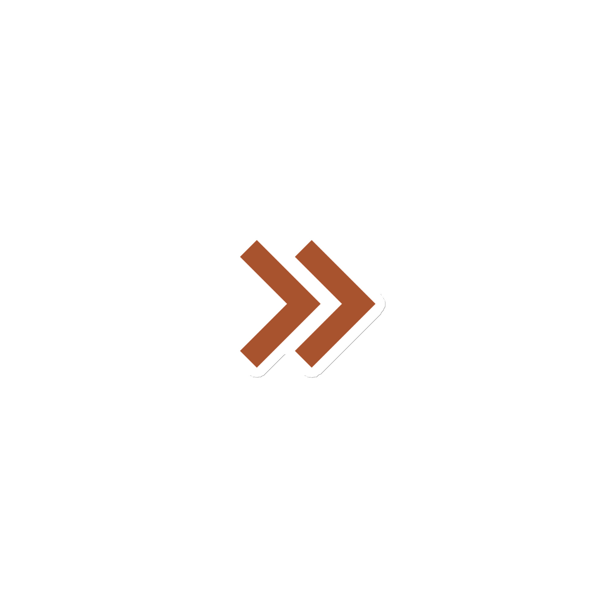 Terracotta Double Chevron Die-Cut Magnet