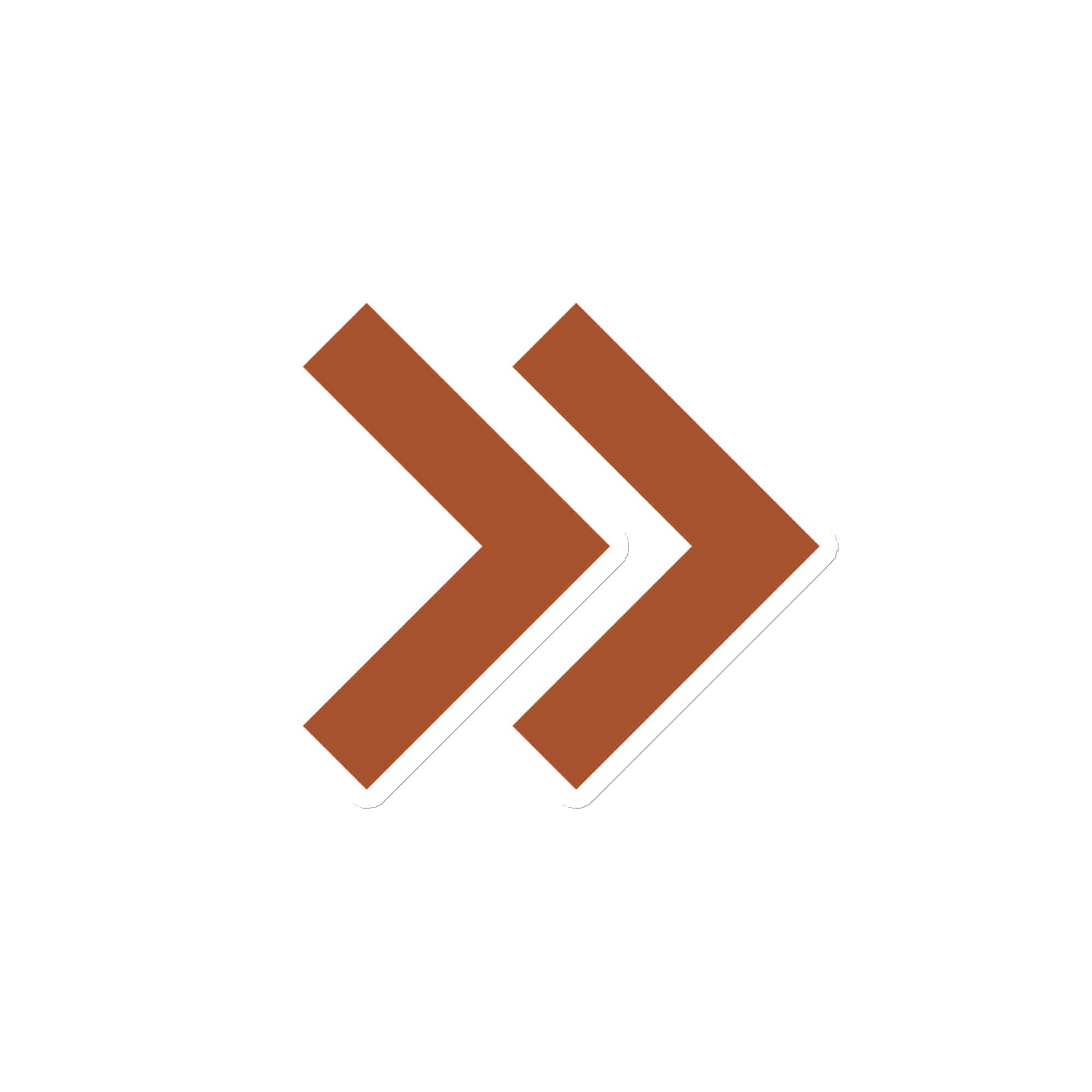 Terracotta Double Chevron Die-Cut Magnet
