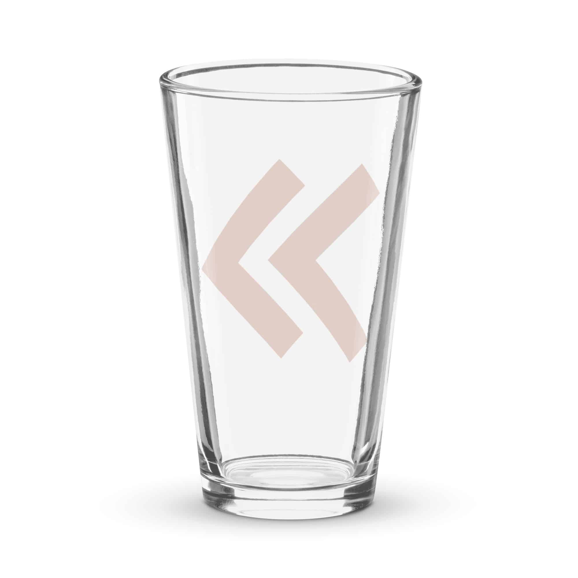 Terracotta Double Chevron Pint Glass